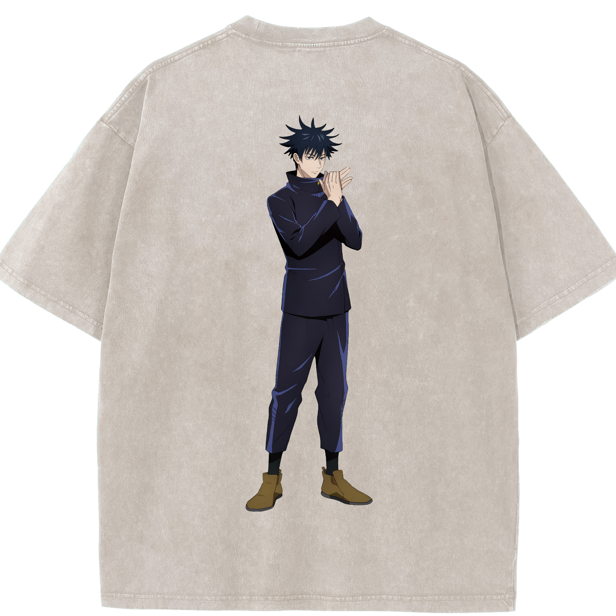 （画像用） 呪術廻戦 Jujutsu Kaisen 綿100% ヴィンテージ風 半袖Tシャツ（背面プリント）