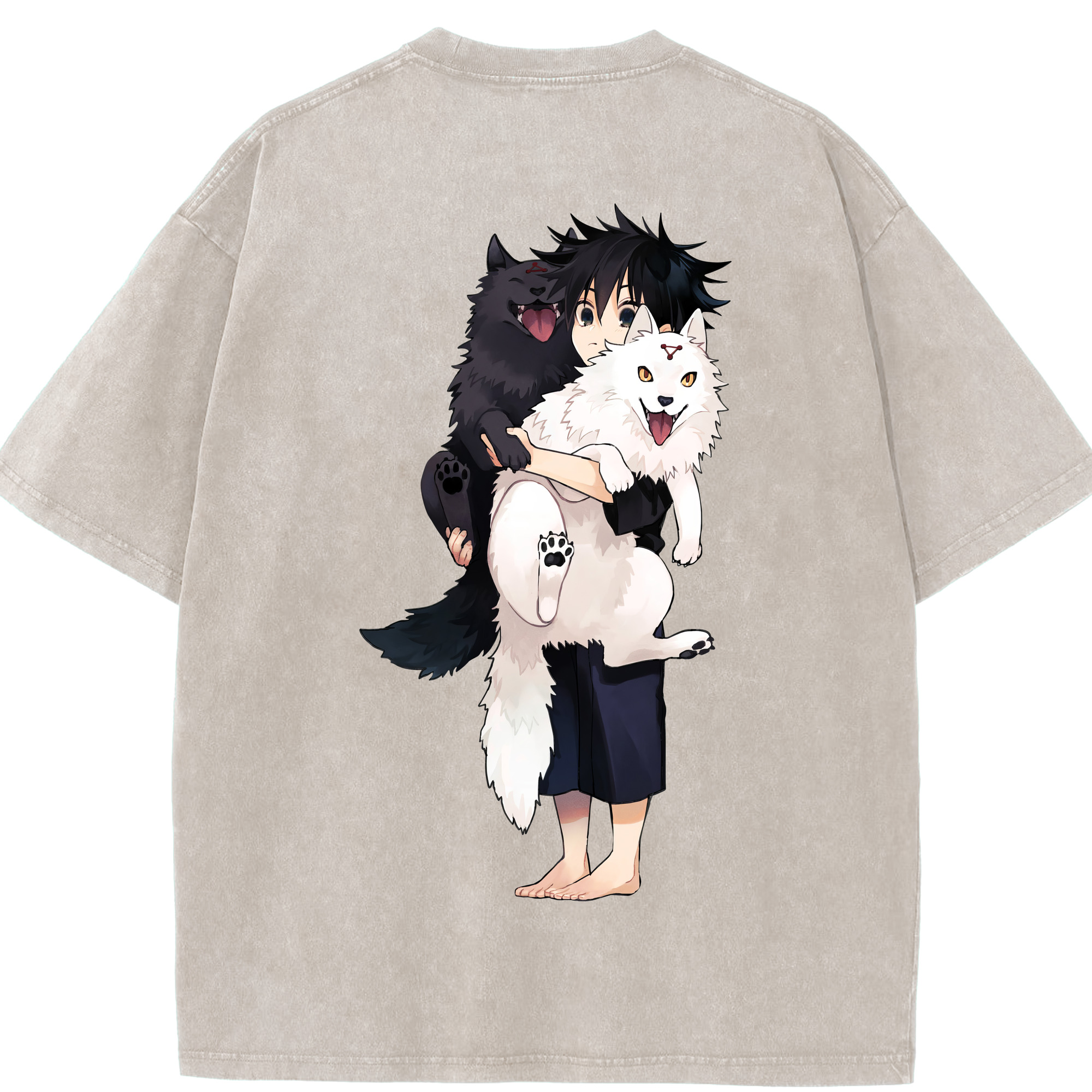 （画像用） 呪術廻戦 Jujutsu Kaisen 綿100% ヴィンテージ風 半袖Tシャツ（背面プリント）