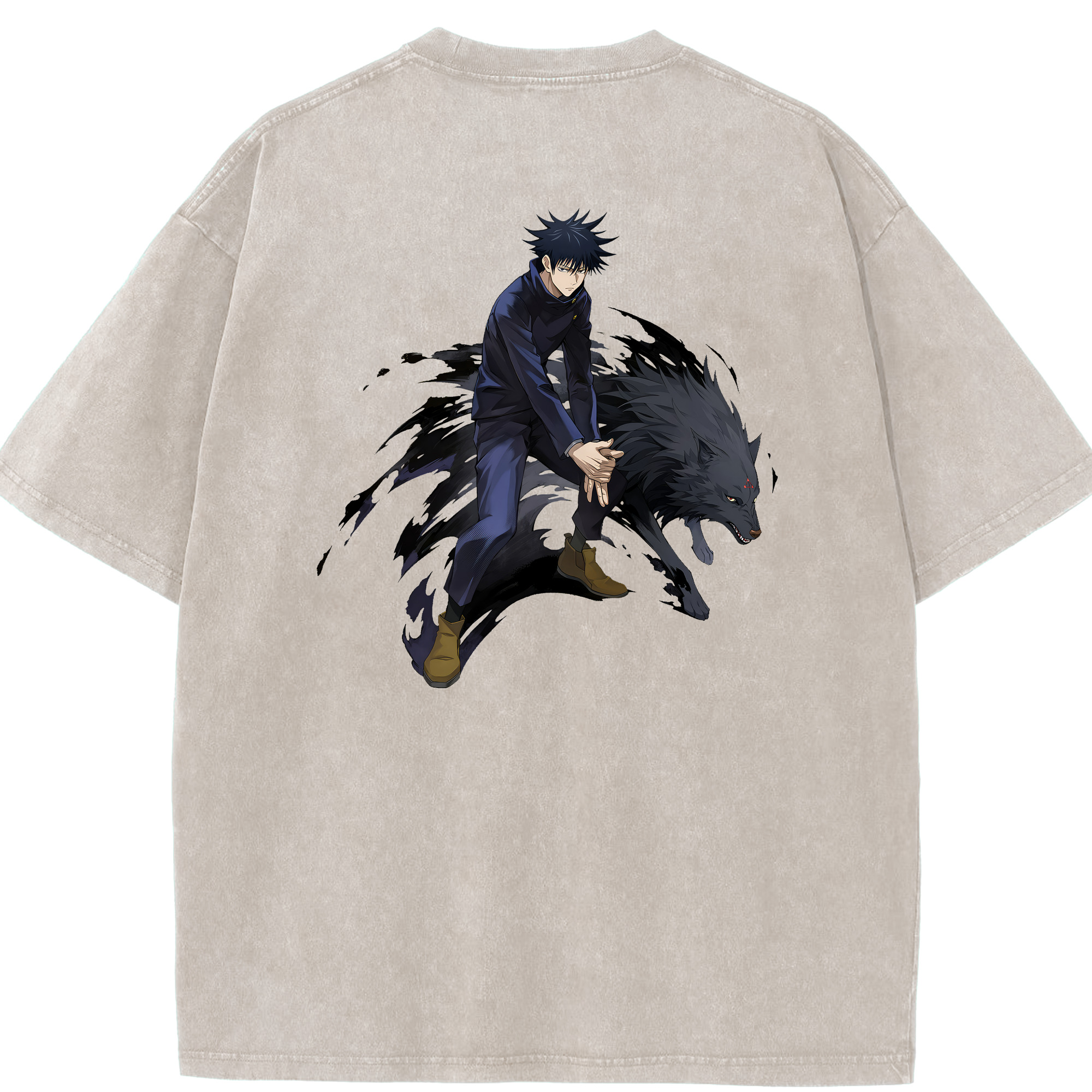 （画像用） 呪術廻戦 Jujutsu Kaisen 綿100% ヴィンテージ風 半袖Tシャツ（背面プリント）