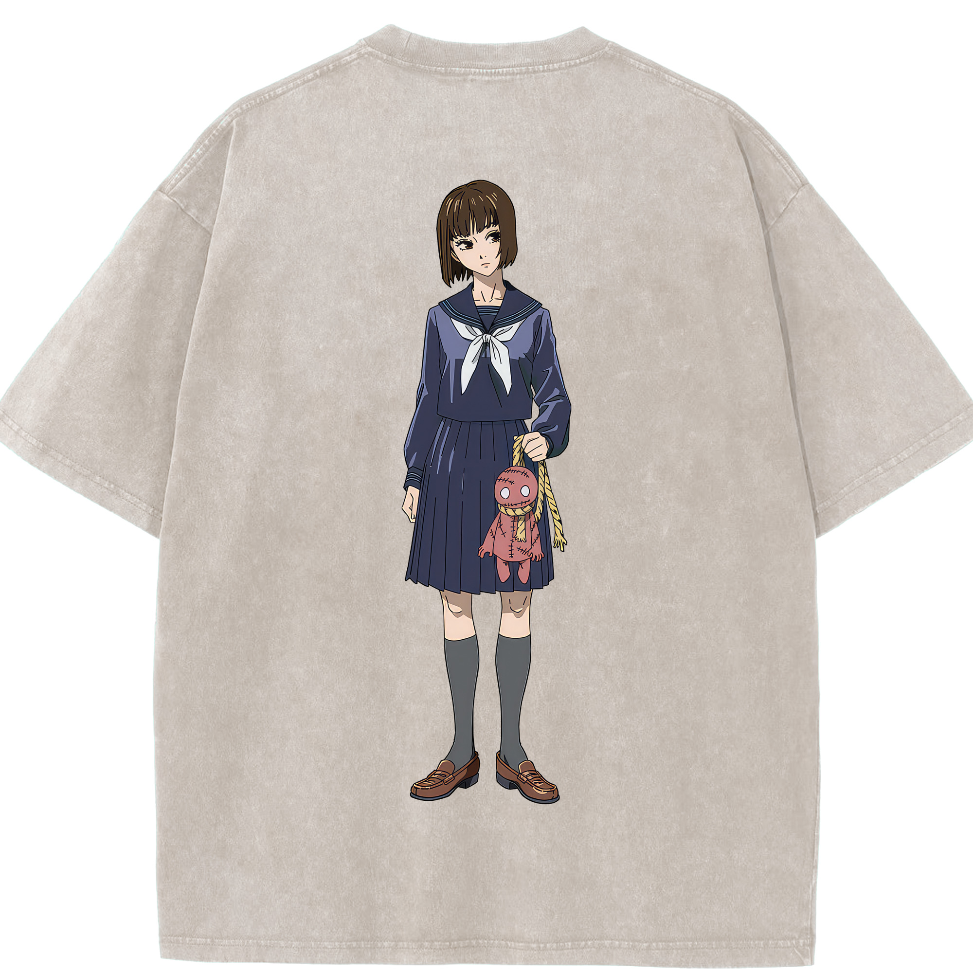 （画像用） 呪術廻戦 Jujutsu Kaisen 綿100% ヴィンテージ風 半袖Tシャツ（背面プリント）