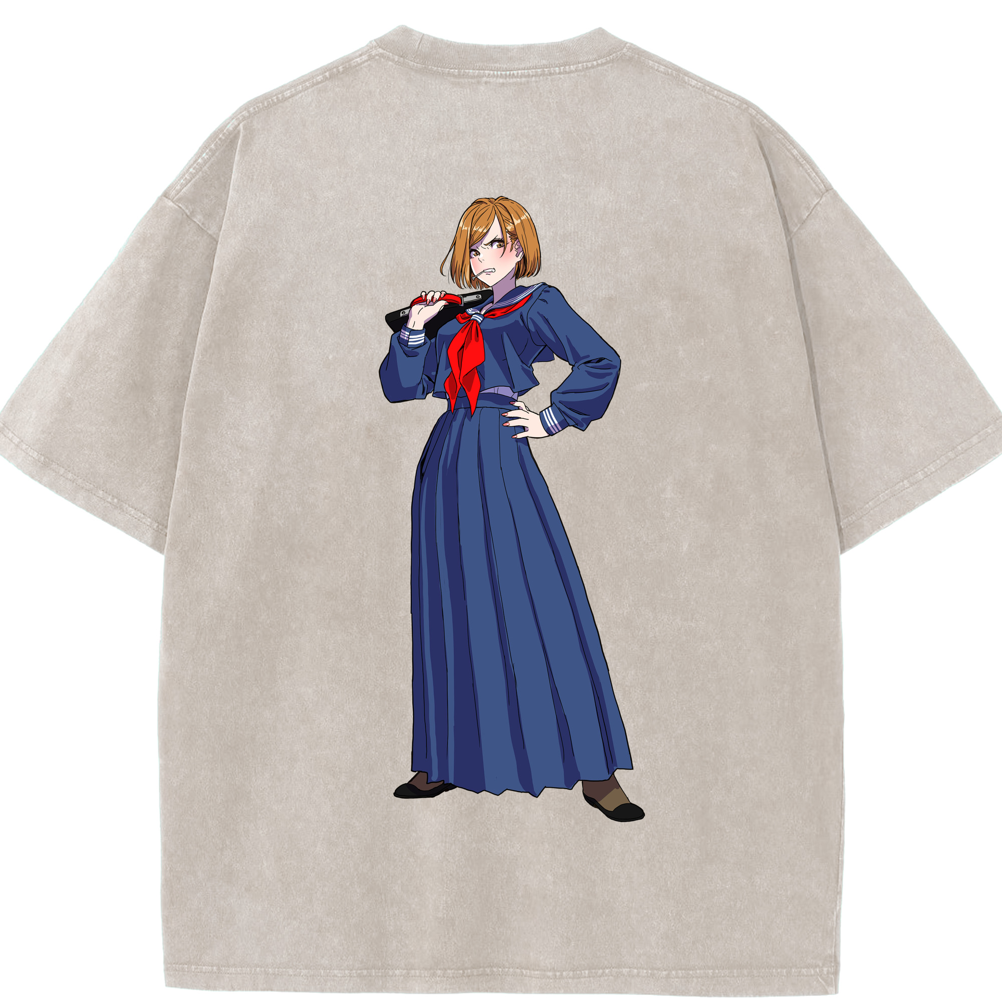 （画像用） 呪術廻戦 Jujutsu Kaisen 綿100% ヴィンテージ風 半袖Tシャツ（背面プリント）