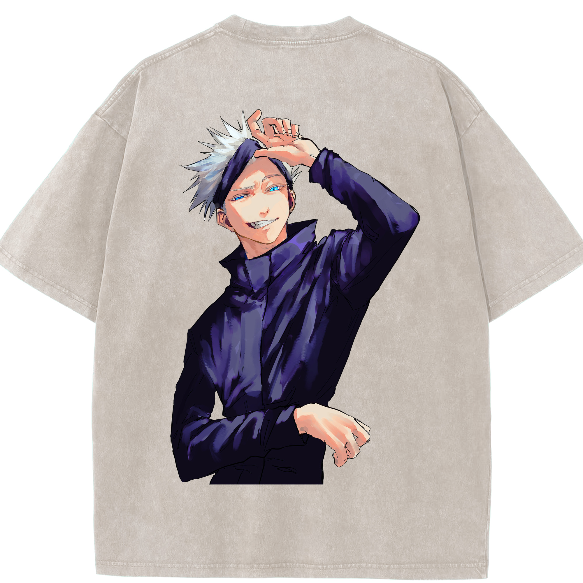 （画像用） 呪術廻戦 Jujutsu Kaisen 綿100% ヴィンテージ風 半袖Tシャツ（背面プリント）