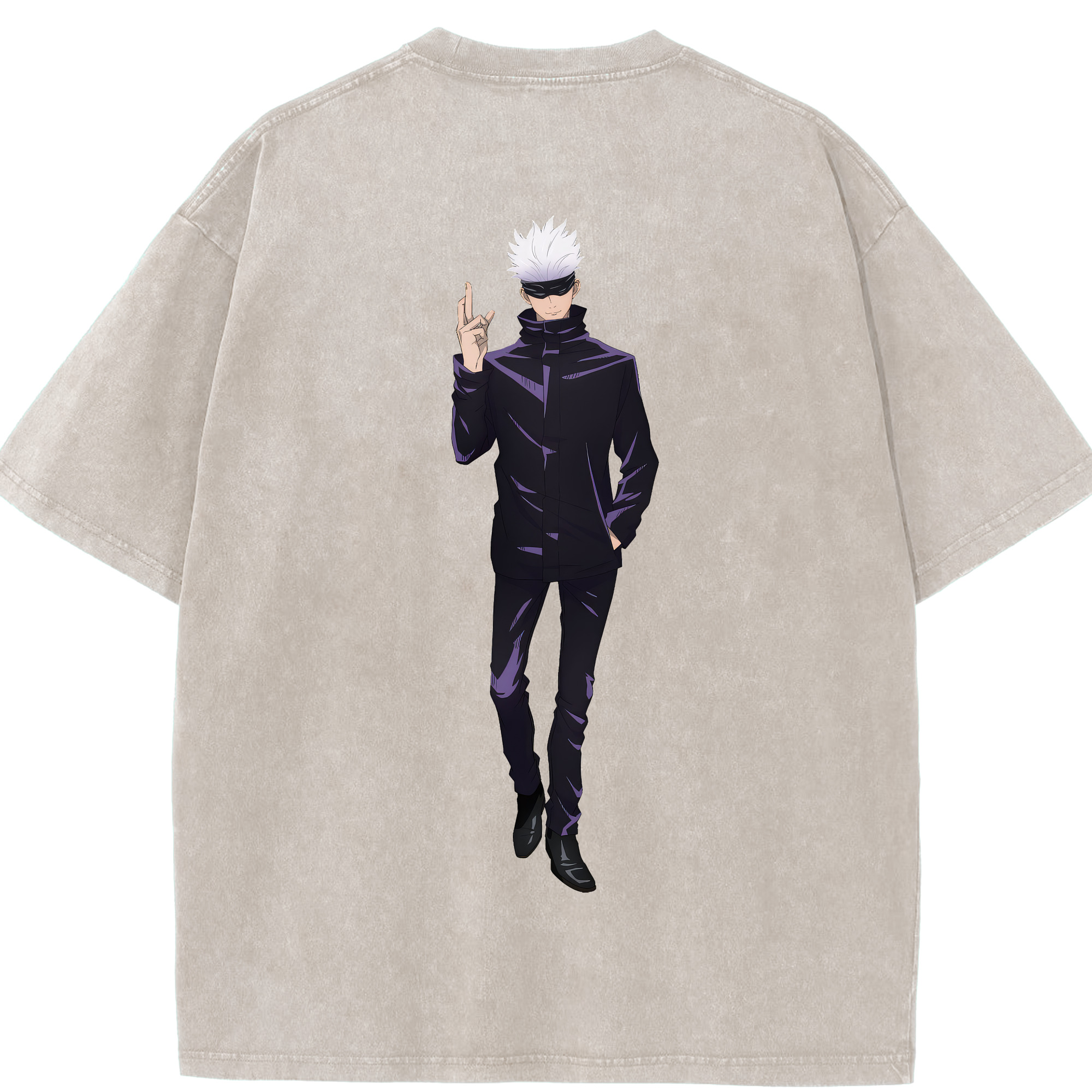 （画像用） 呪術廻戦 Jujutsu Kaisen 綿100% ヴィンテージ風 半袖Tシャツ（背面プリント）
