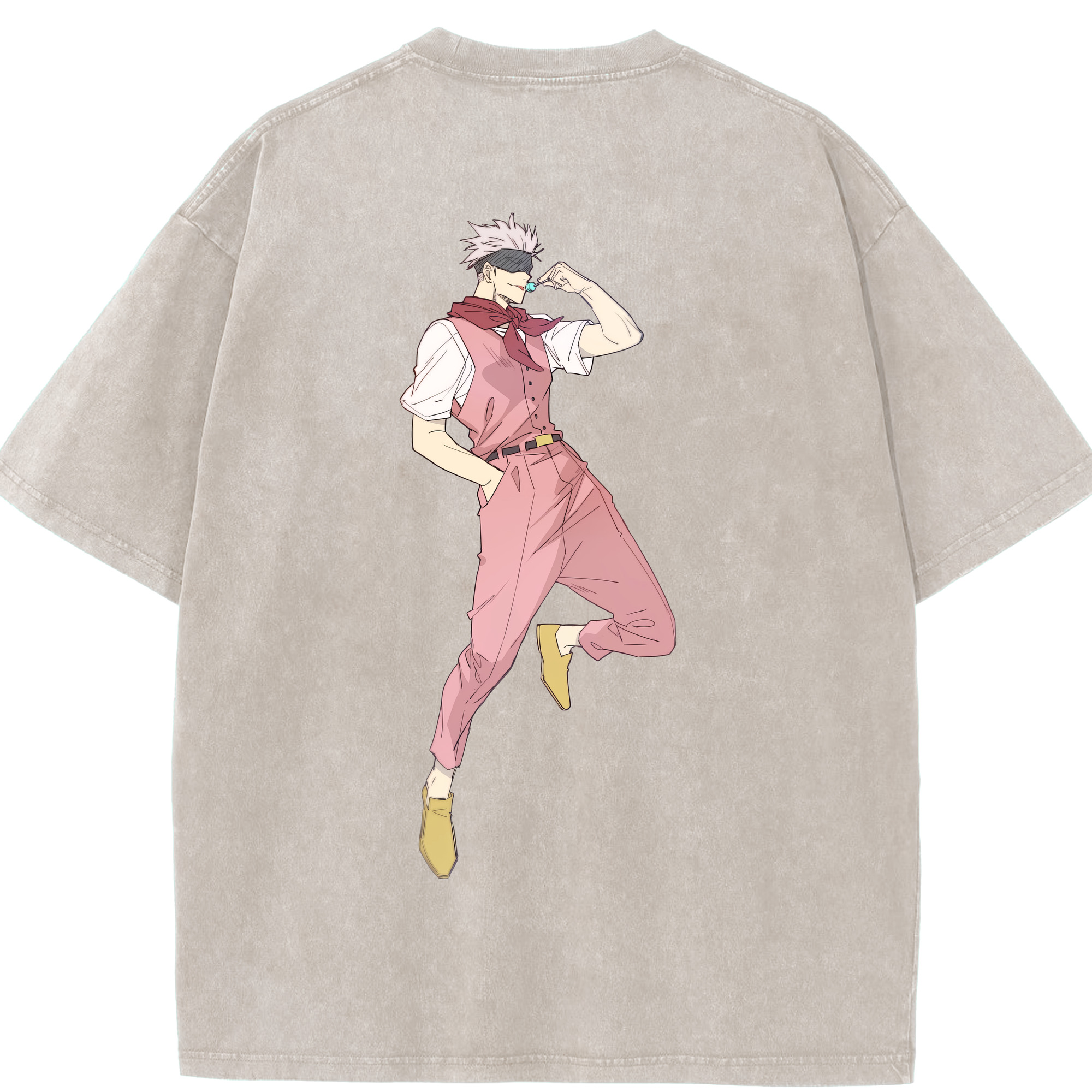 （画像用） 呪術廻戦 Jujutsu Kaisen 綿100% ヴィンテージ風 半袖Tシャツ（背面プリント）