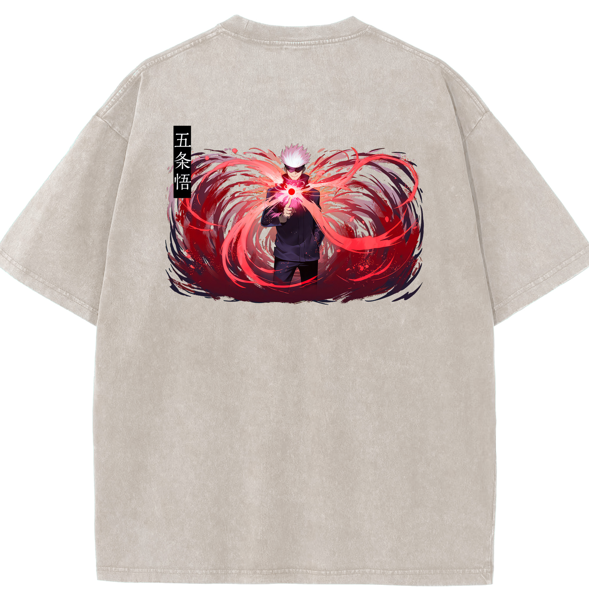 （画像用） 呪術廻戦 Jujutsu Kaisen 綿100% ヴィンテージ風 半袖Tシャツ（背面プリント）