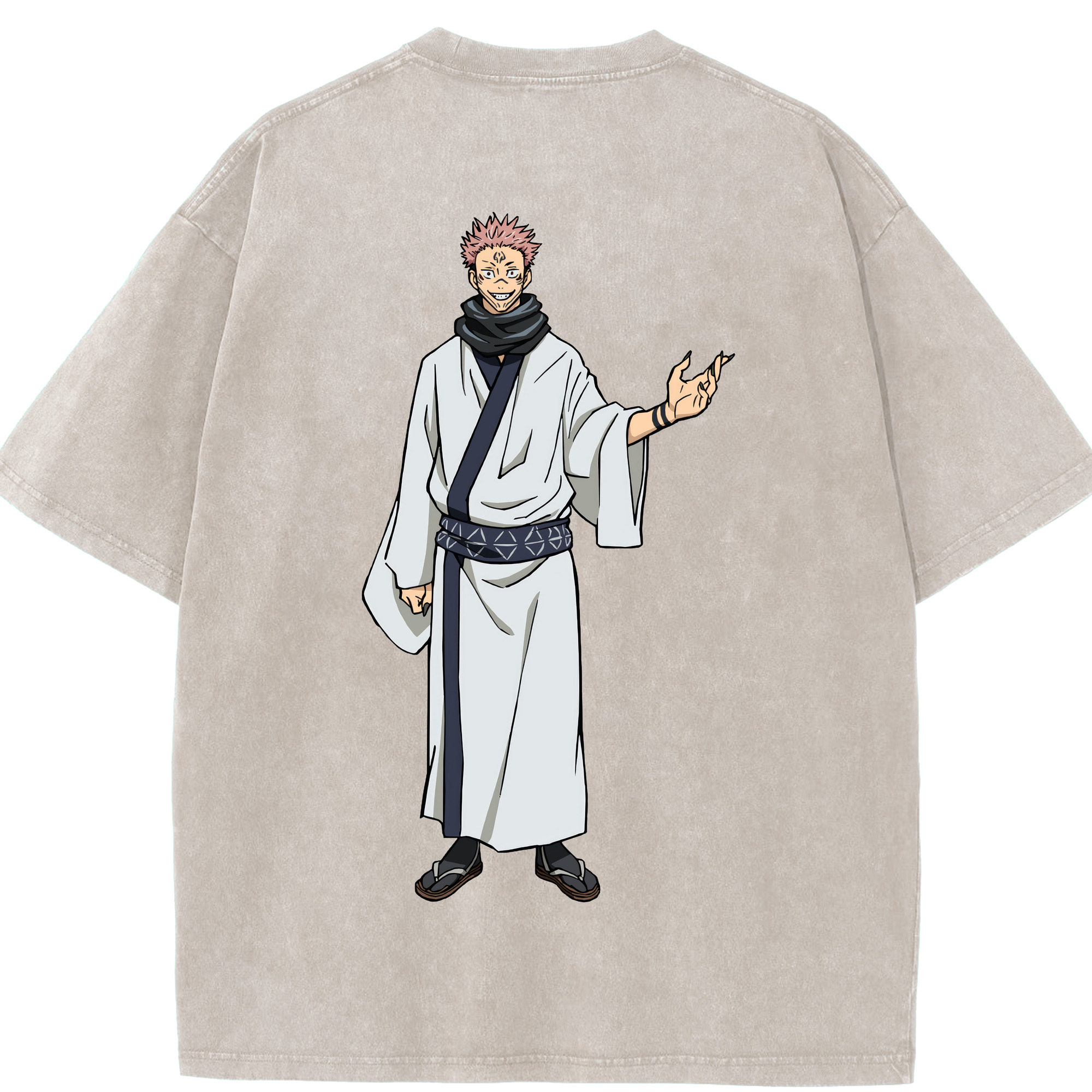 （画像用） 呪術廻戦 Jujutsu Kaisen 綿100% ヴィンテージ風 半袖Tシャツ（背面プリント）