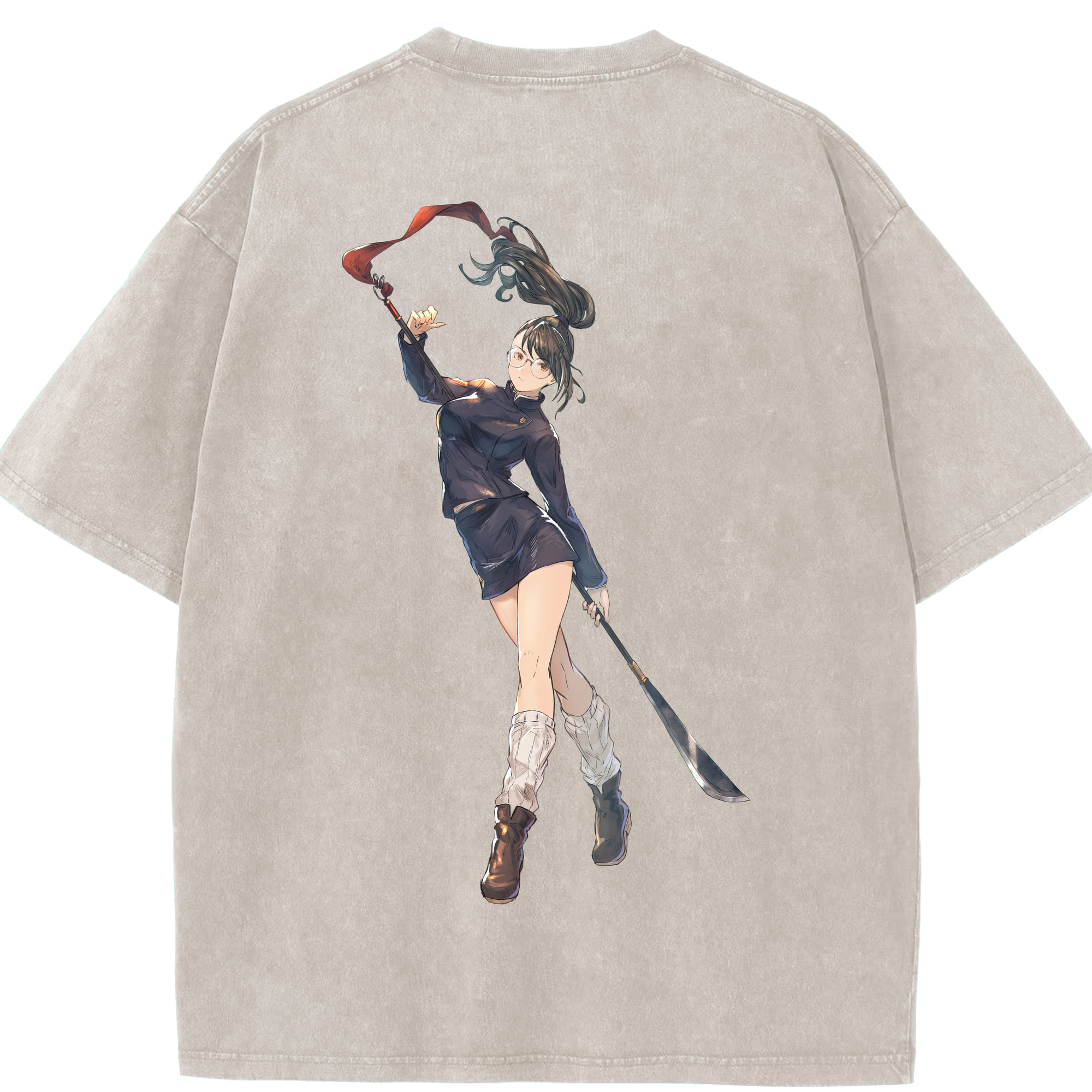 （画像用） 呪術廻戦 Jujutsu Kaisen 綿100% ヴィンテージ風 半袖Tシャツ（背面プリント）