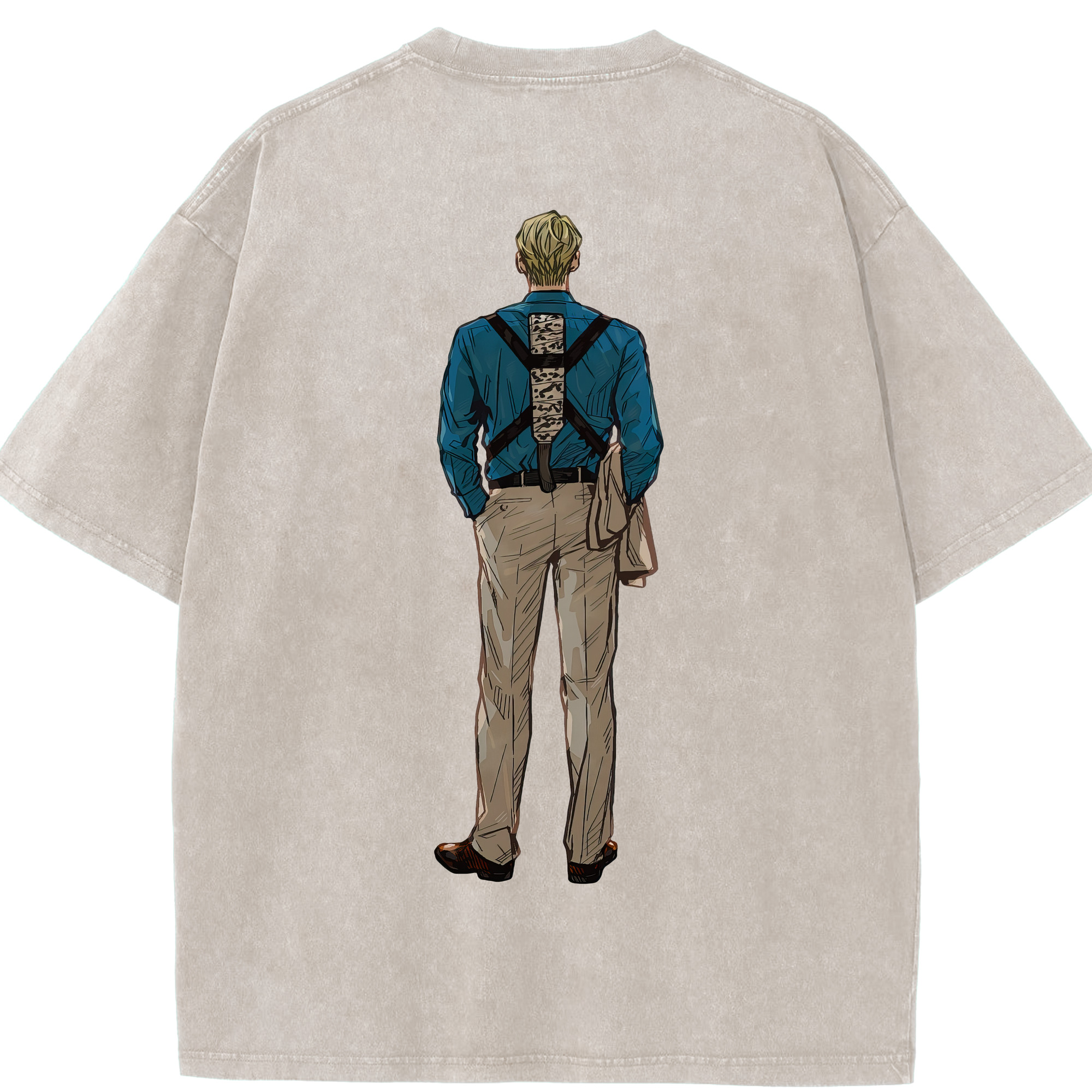 （画像用） 呪術廻戦 Jujutsu Kaisen 綿100% ヴィンテージ風 半袖Tシャツ（背面プリント）