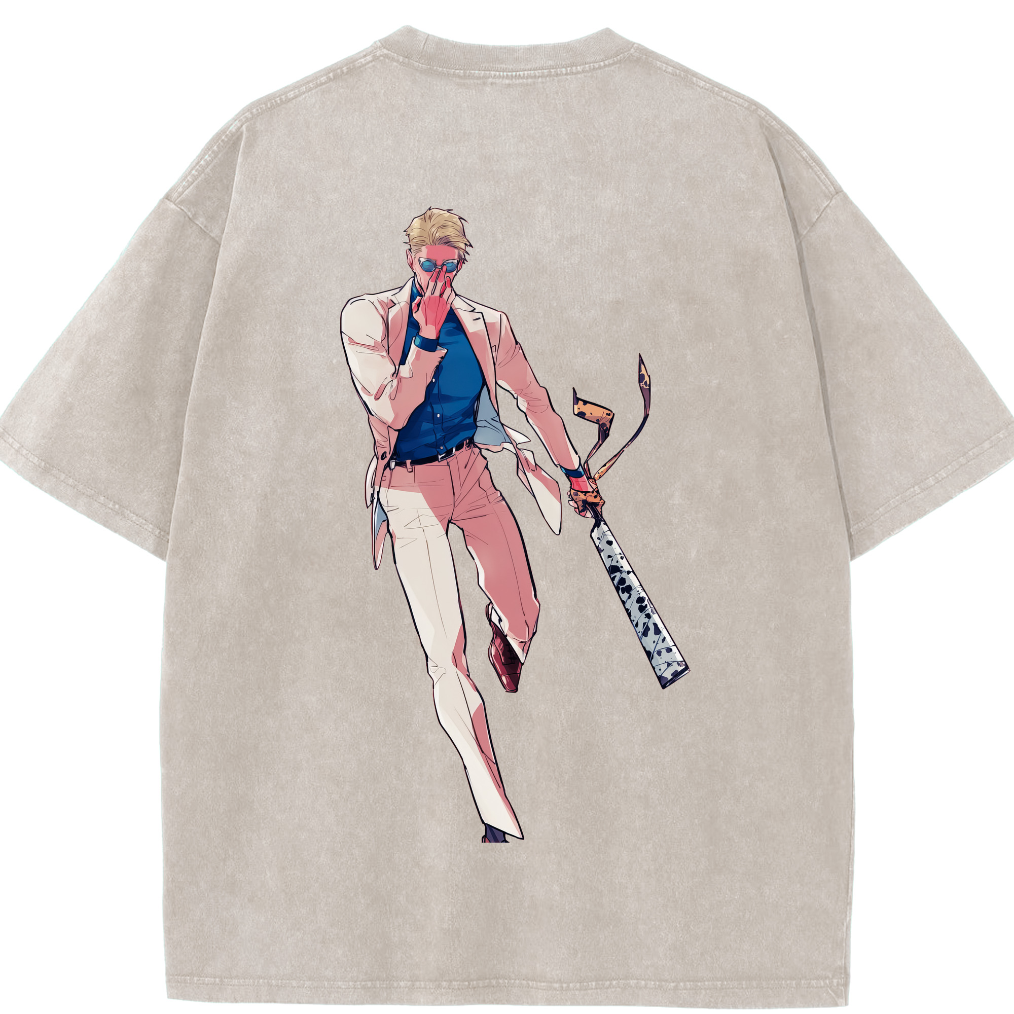 （画像用） 呪術廻戦 Jujutsu Kaisen 綿100% ヴィンテージ風 半袖Tシャツ（背面プリント）