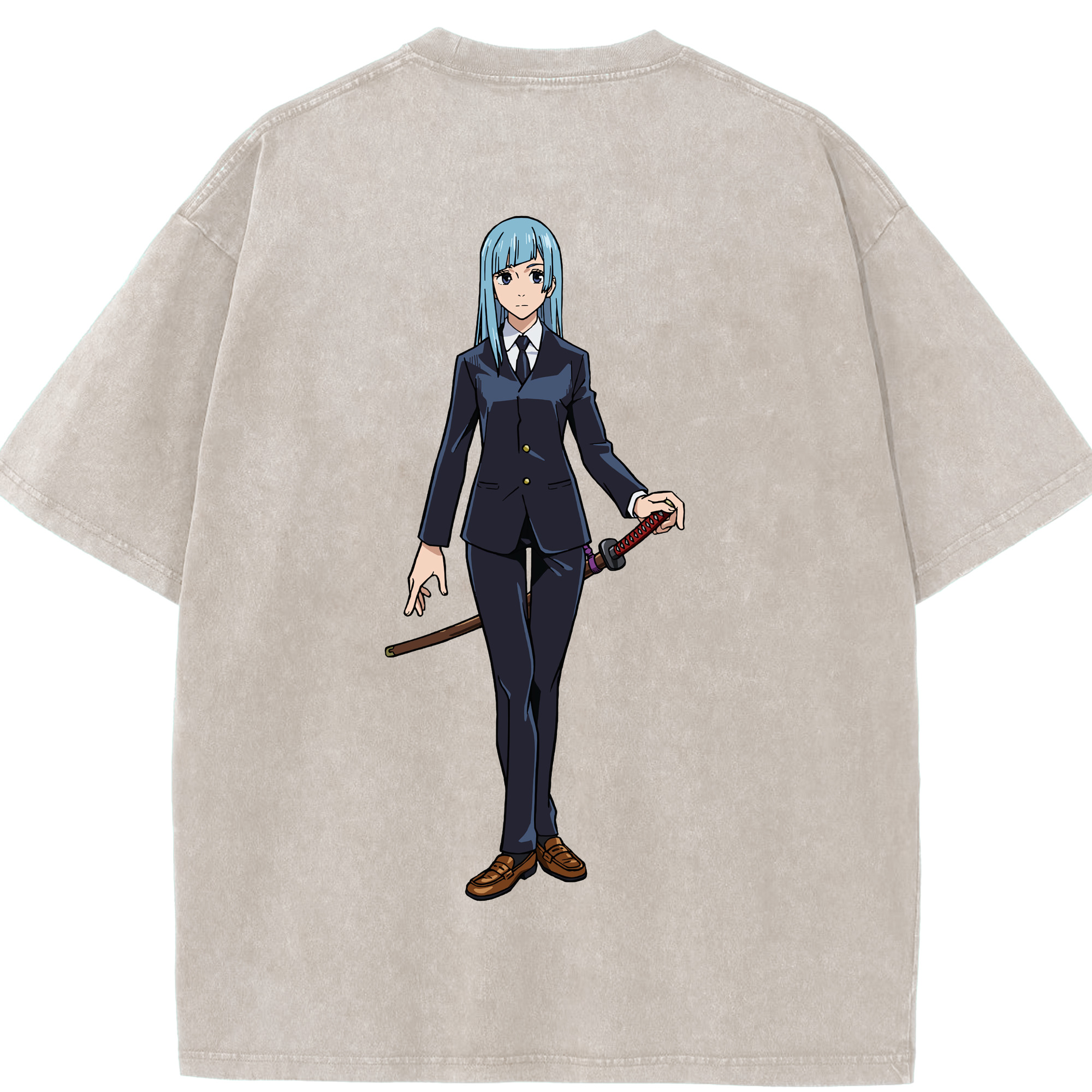 （画像用） 呪術廻戦 Jujutsu Kaisen 綿100% ヴィンテージ風 半袖Tシャツ（背面プリント）