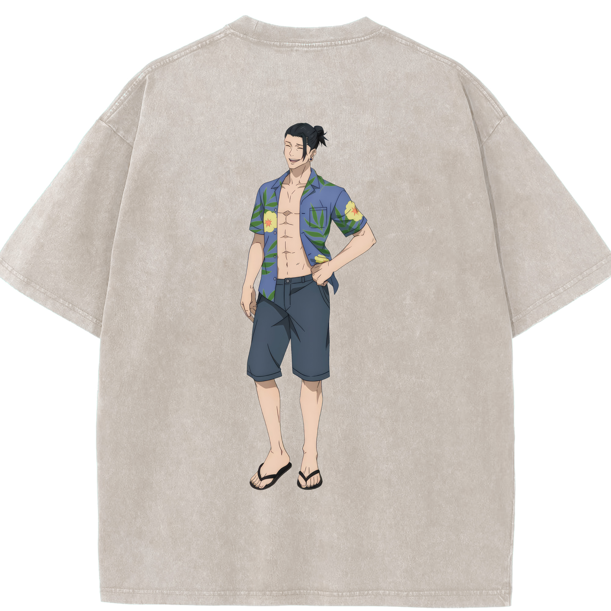 （画像用） 呪術廻戦 Jujutsu Kaisen 綿100% ヴィンテージ風 半袖Tシャツ（背面プリント）
