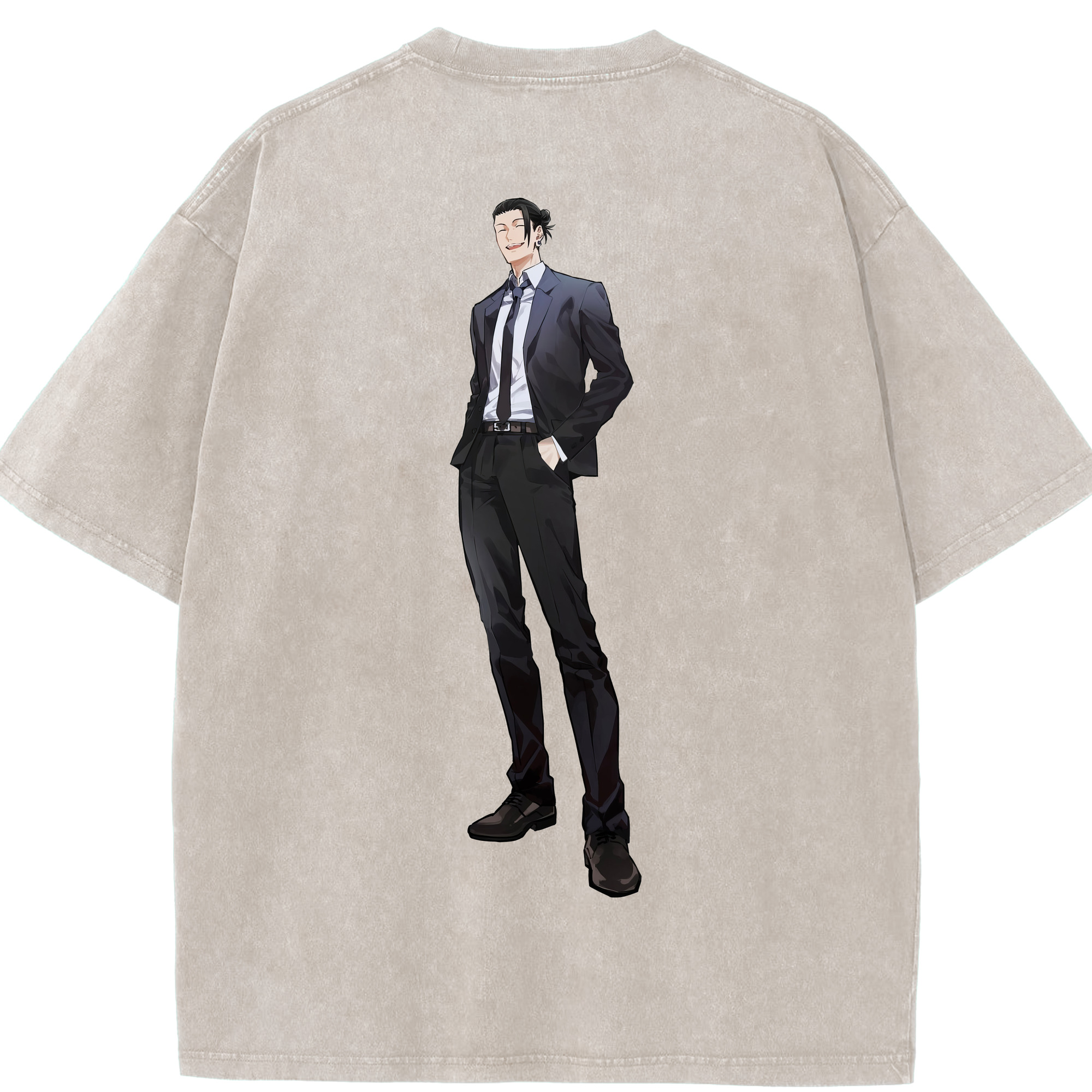 （画像用） 呪術廻戦 Jujutsu Kaisen 綿100% ヴィンテージ風 半袖Tシャツ（背面プリント）