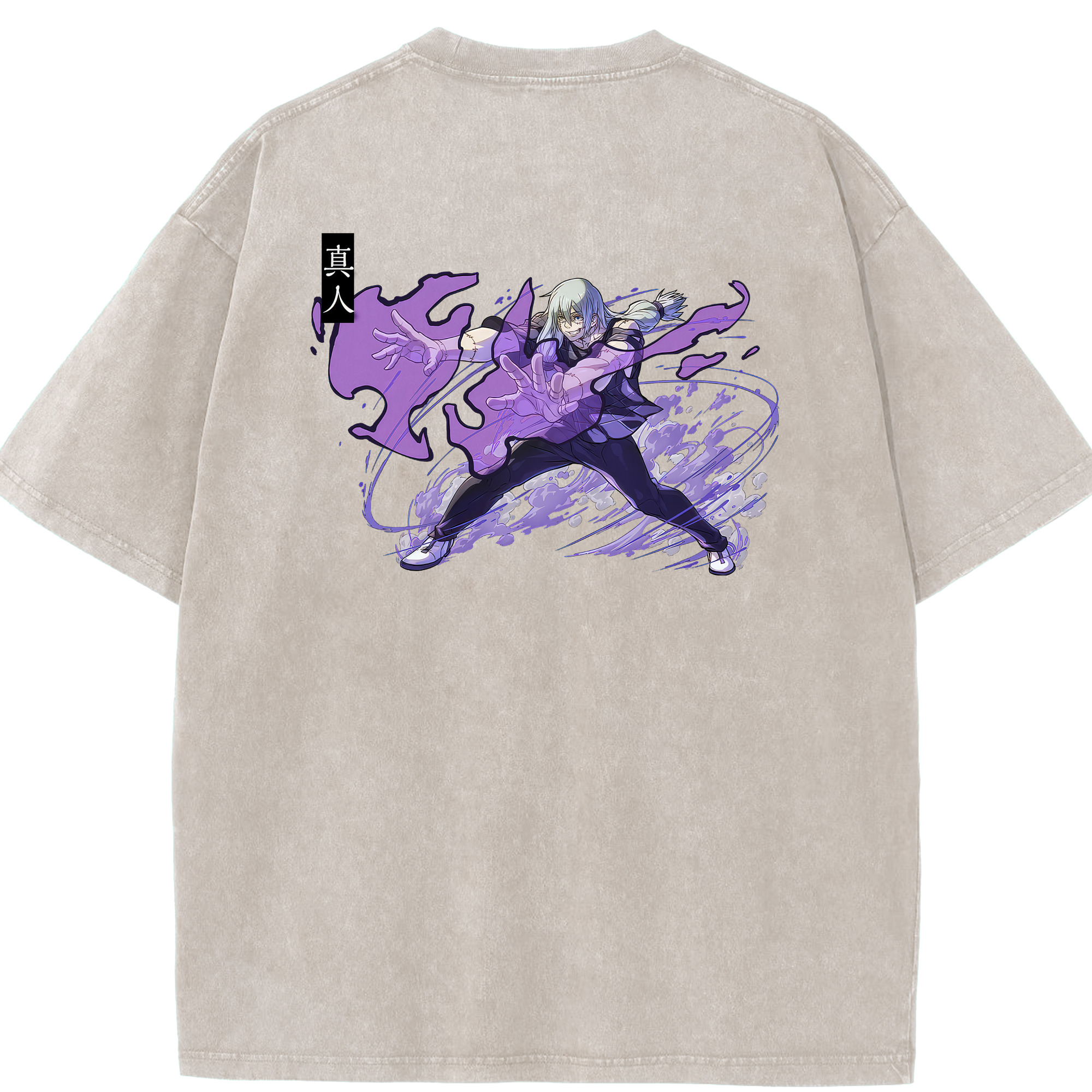 （画像用） 呪術廻戦 Jujutsu Kaisen 綿100% ヴィンテージ風 半袖Tシャツ（背面プリント）