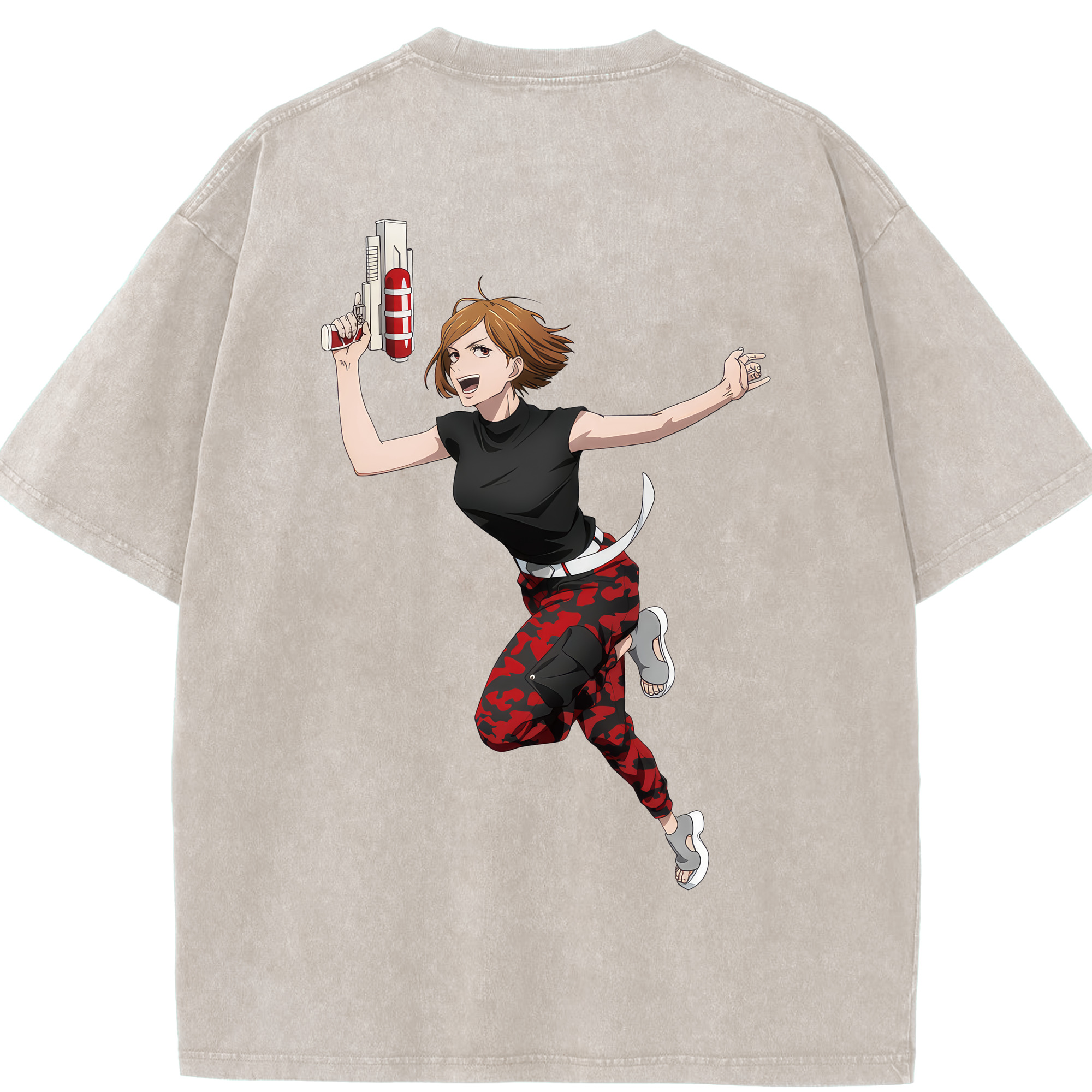 （画像用） 呪術廻戦 Jujutsu Kaisen 綿100% ヴィンテージ風 半袖Tシャツ（背面プリント）