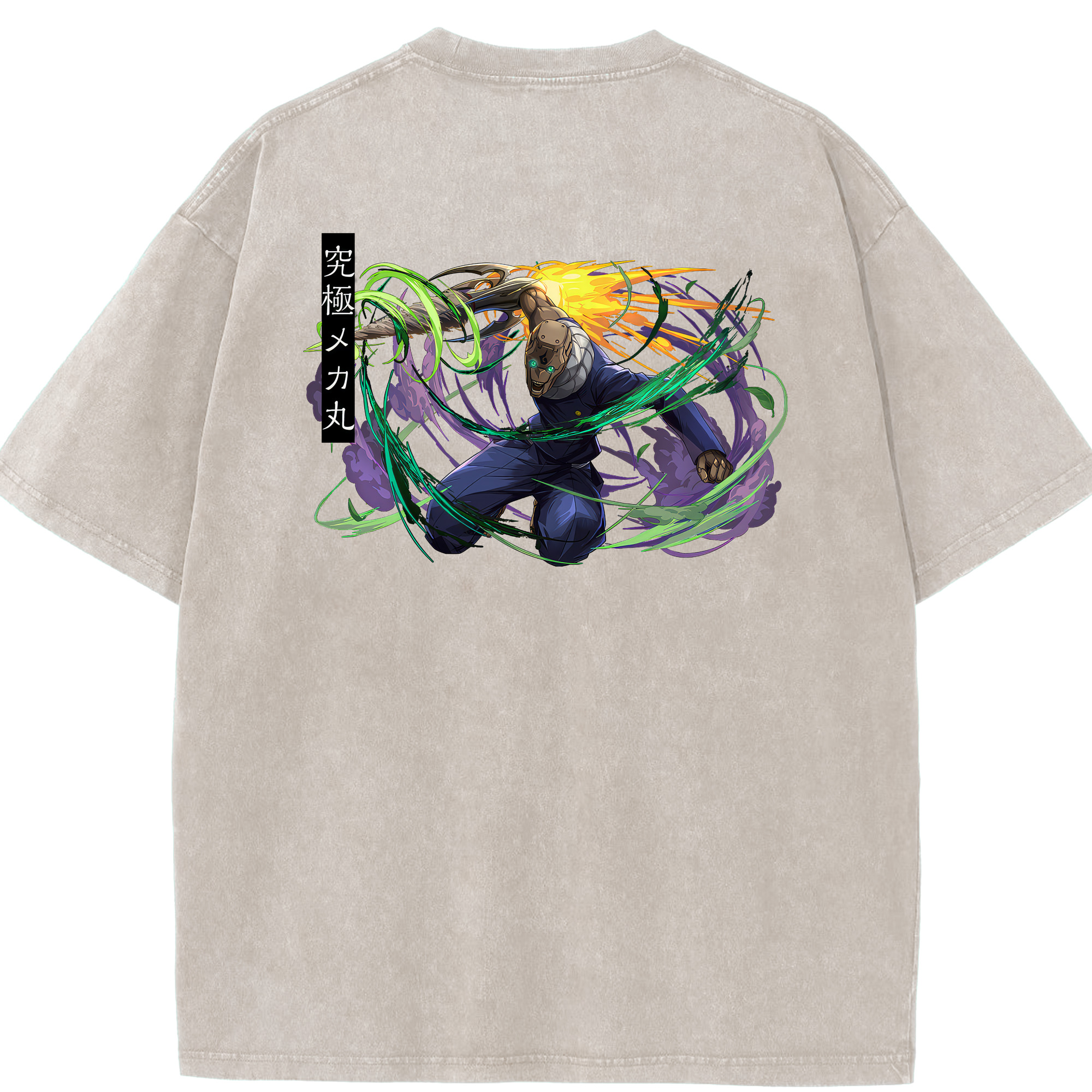 （画像用） 呪術廻戦 Jujutsu Kaisen 綿100% ヴィンテージ風 半袖Tシャツ（背面プリント）