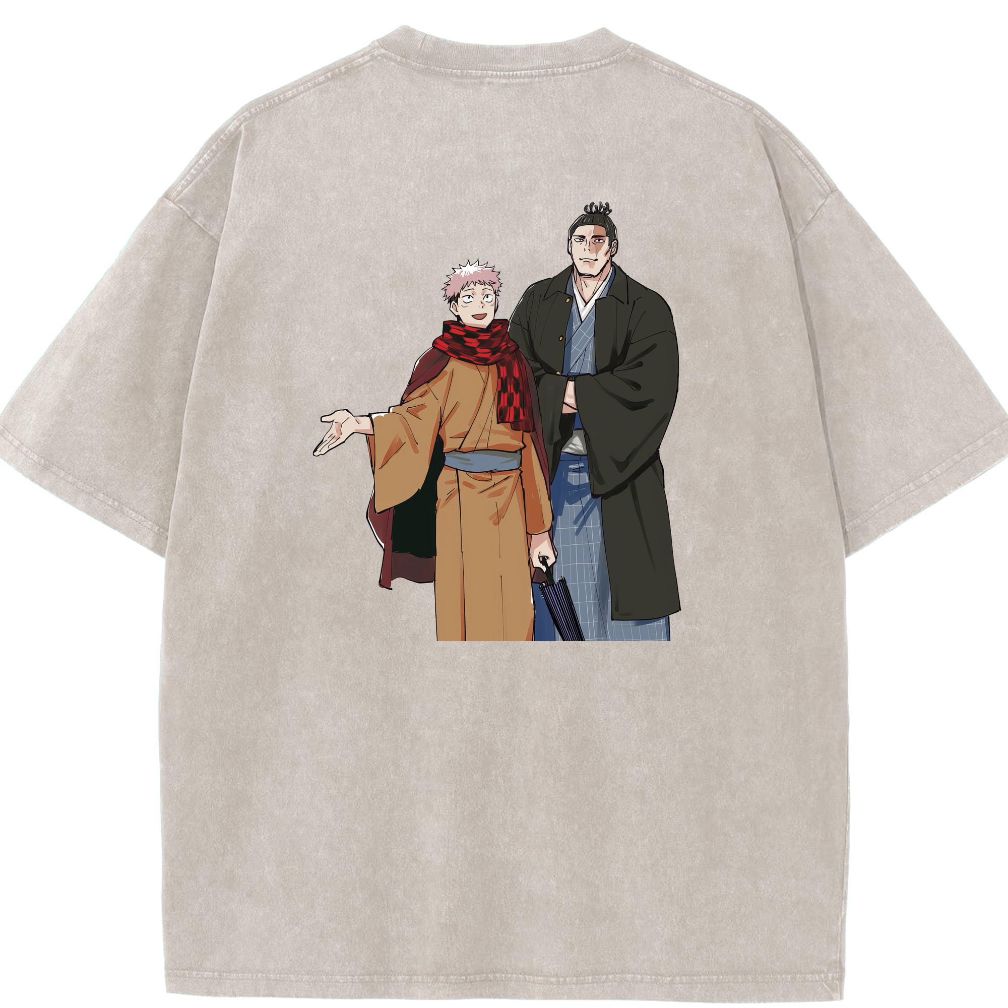 （画像用） 呪術廻戦 Jujutsu Kaisen 綿100% ヴィンテージ風 半袖Tシャツ（背面プリント）