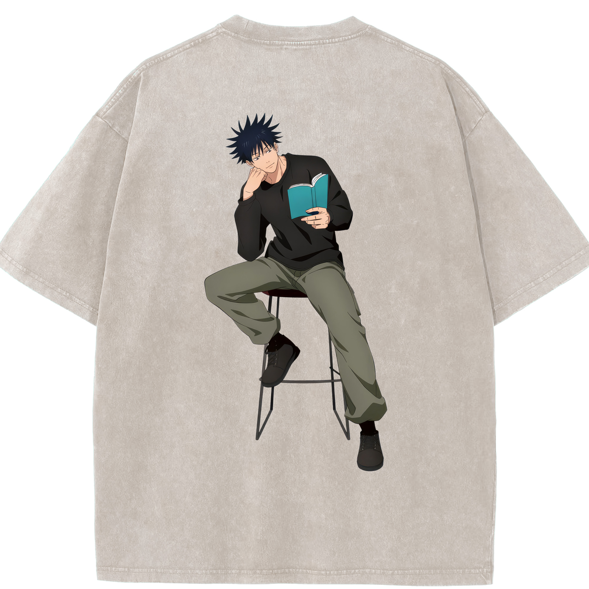 （画像用） 呪術廻戦 Jujutsu Kaisen 綿100% ヴィンテージ風 半袖Tシャツ（背面プリント）