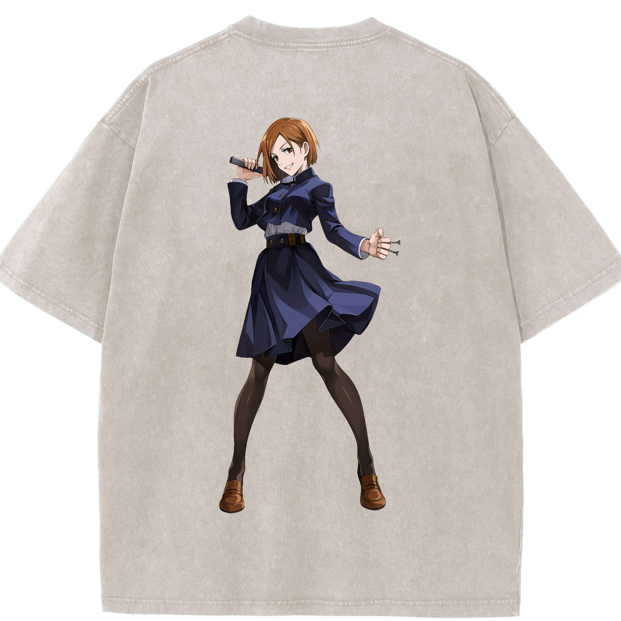 （画像用） 呪術廻戦 Jujutsu Kaisen 綿100% ヴィンテージ風 半袖Tシャツ（背面プリント）