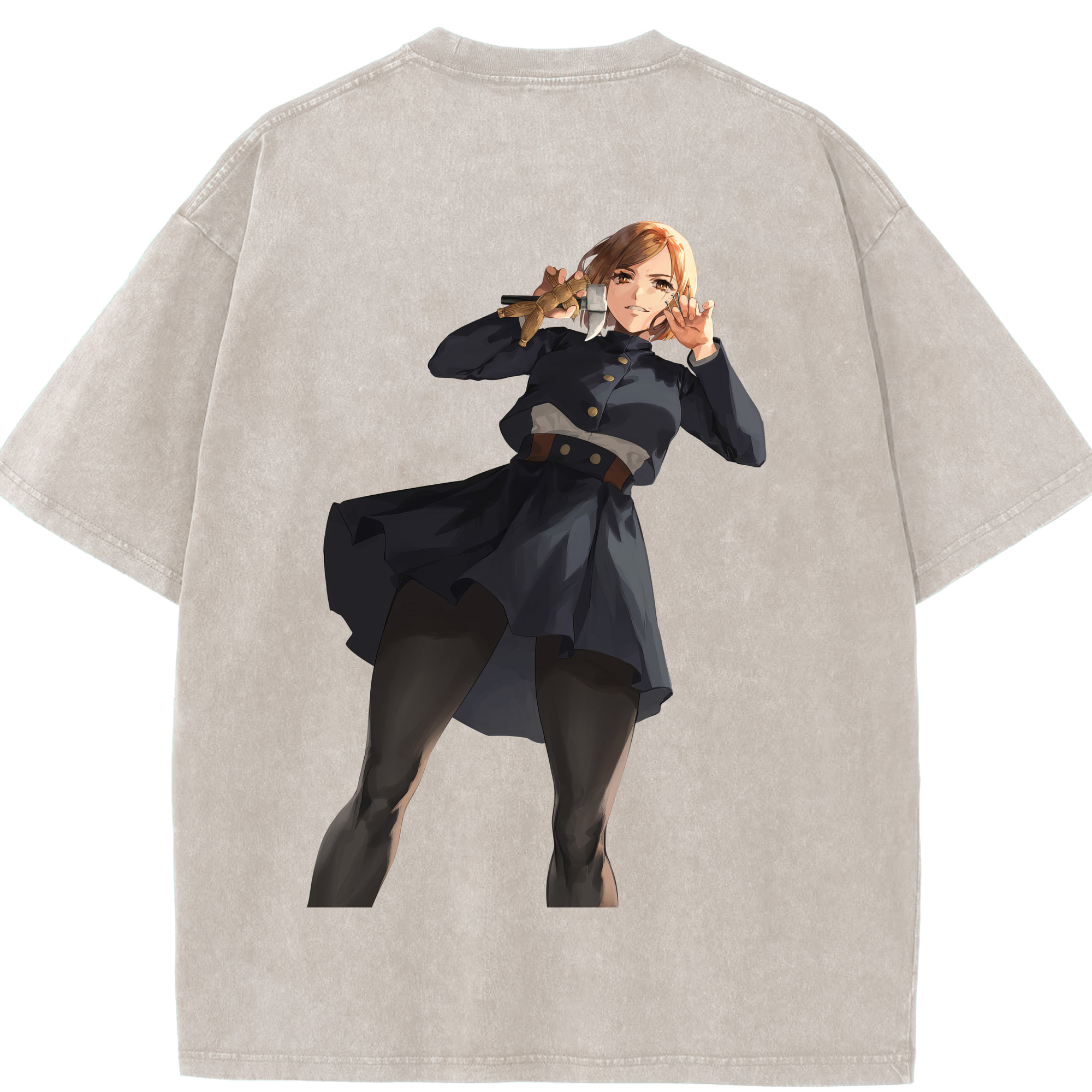 （画像用） 呪術廻戦 Jujutsu Kaisen 綿100% ヴィンテージ風 半袖Tシャツ（背面プリント）
