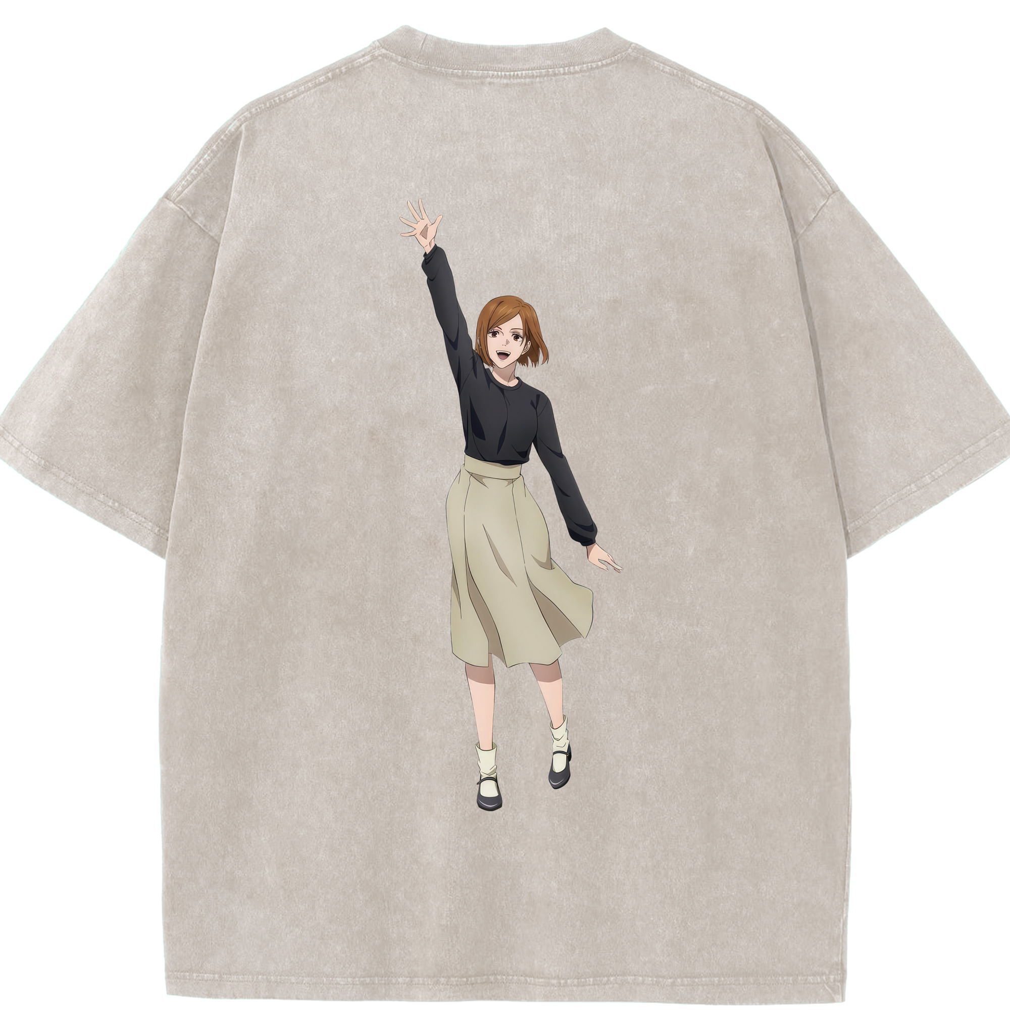 （画像用） 呪術廻戦 Jujutsu Kaisen 綿100% ヴィンテージ風 半袖Tシャツ（背面プリント）