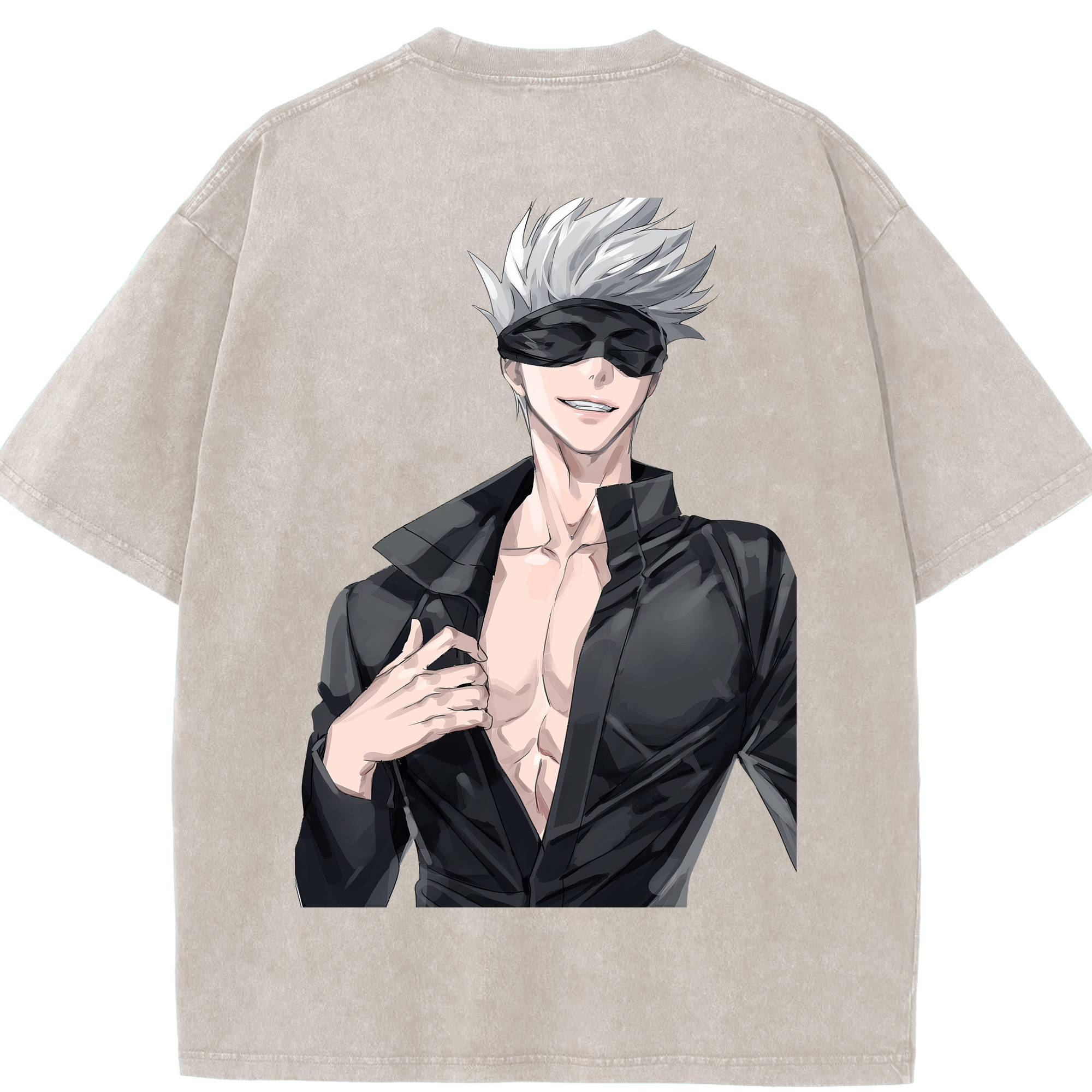 （画像用） 呪術廻戦 Jujutsu Kaisen 綿100% ヴィンテージ風 半袖Tシャツ（背面プリント）