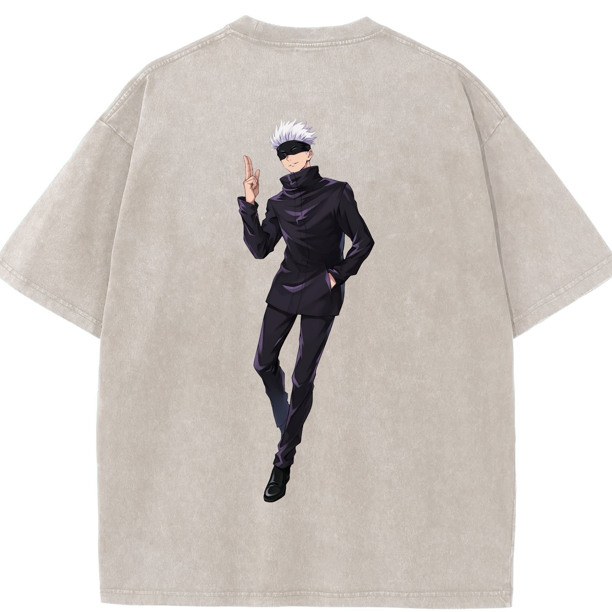 （画像用） 呪術廻戦 Jujutsu Kaisen 綿100% ヴィンテージ風 半袖Tシャツ（背面プリント）
