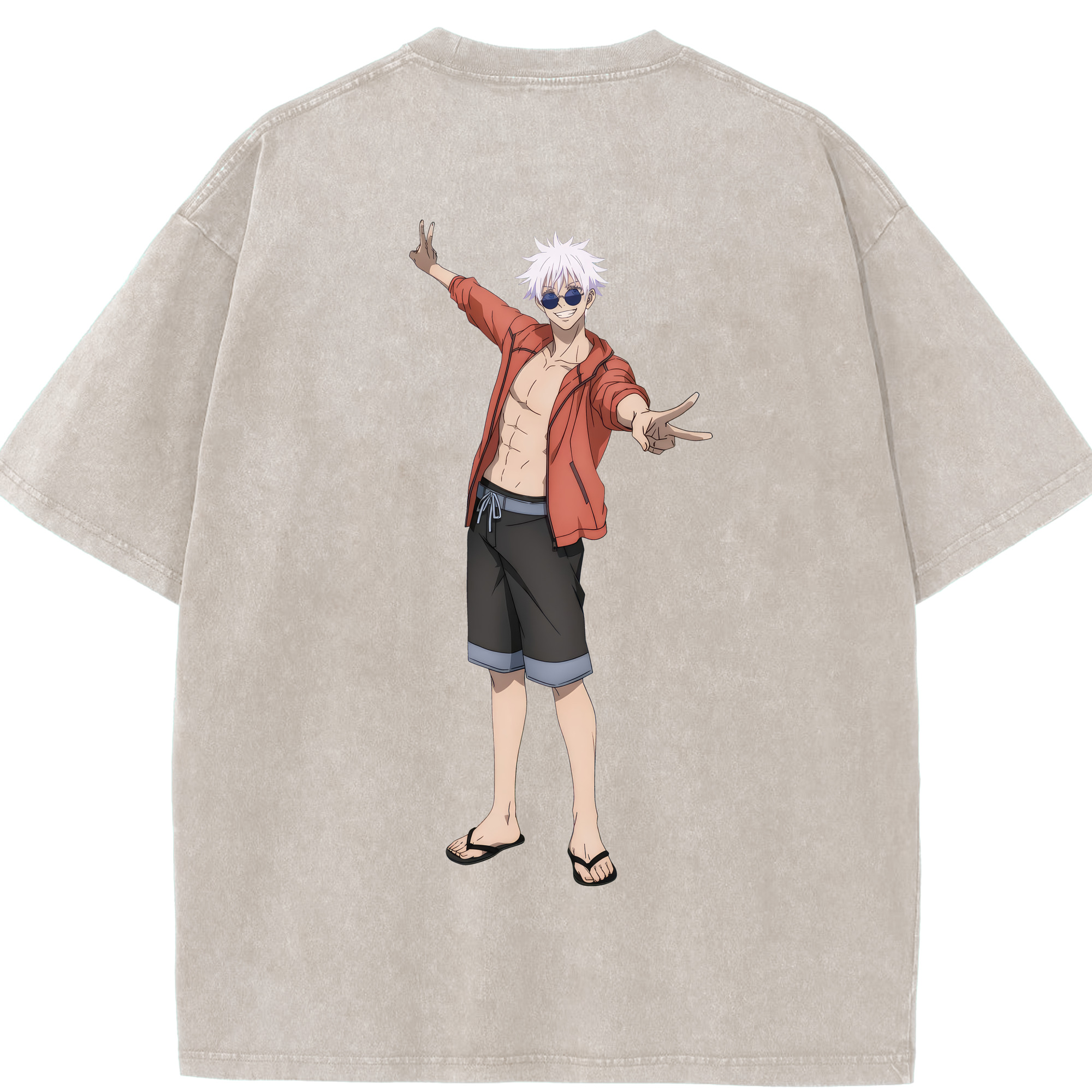 （画像用） 呪術廻戦 Jujutsu Kaisen 綿100% ヴィンテージ風 半袖Tシャツ（背面プリント）