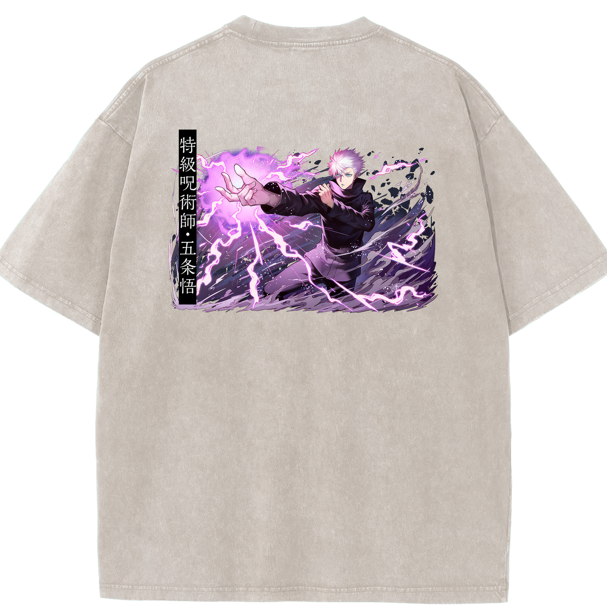 （画像用） 呪術廻戦 Jujutsu Kaisen 綿100% ヴィンテージ風 半袖Tシャツ（背面プリント）