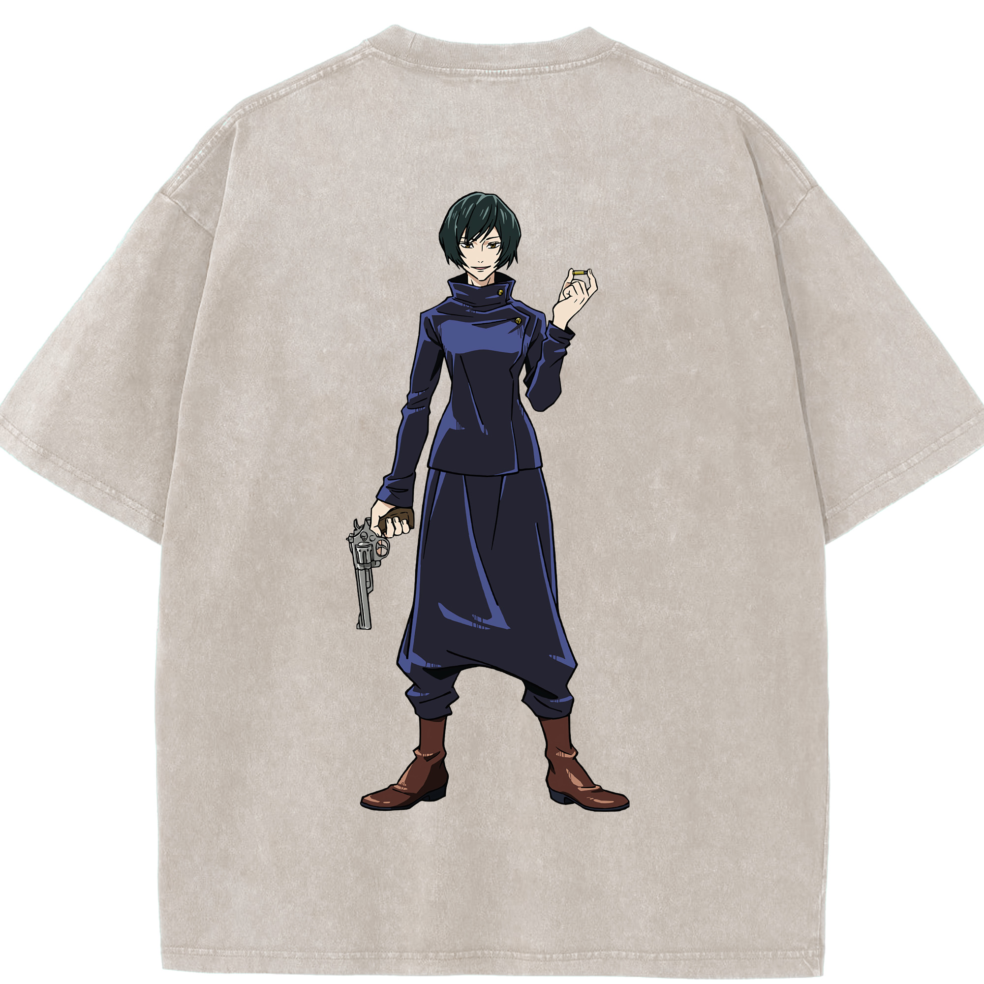 （画像用） 呪術廻戦 Jujutsu Kaisen 綿100% ヴィンテージ風 半袖Tシャツ（背面プリント）
