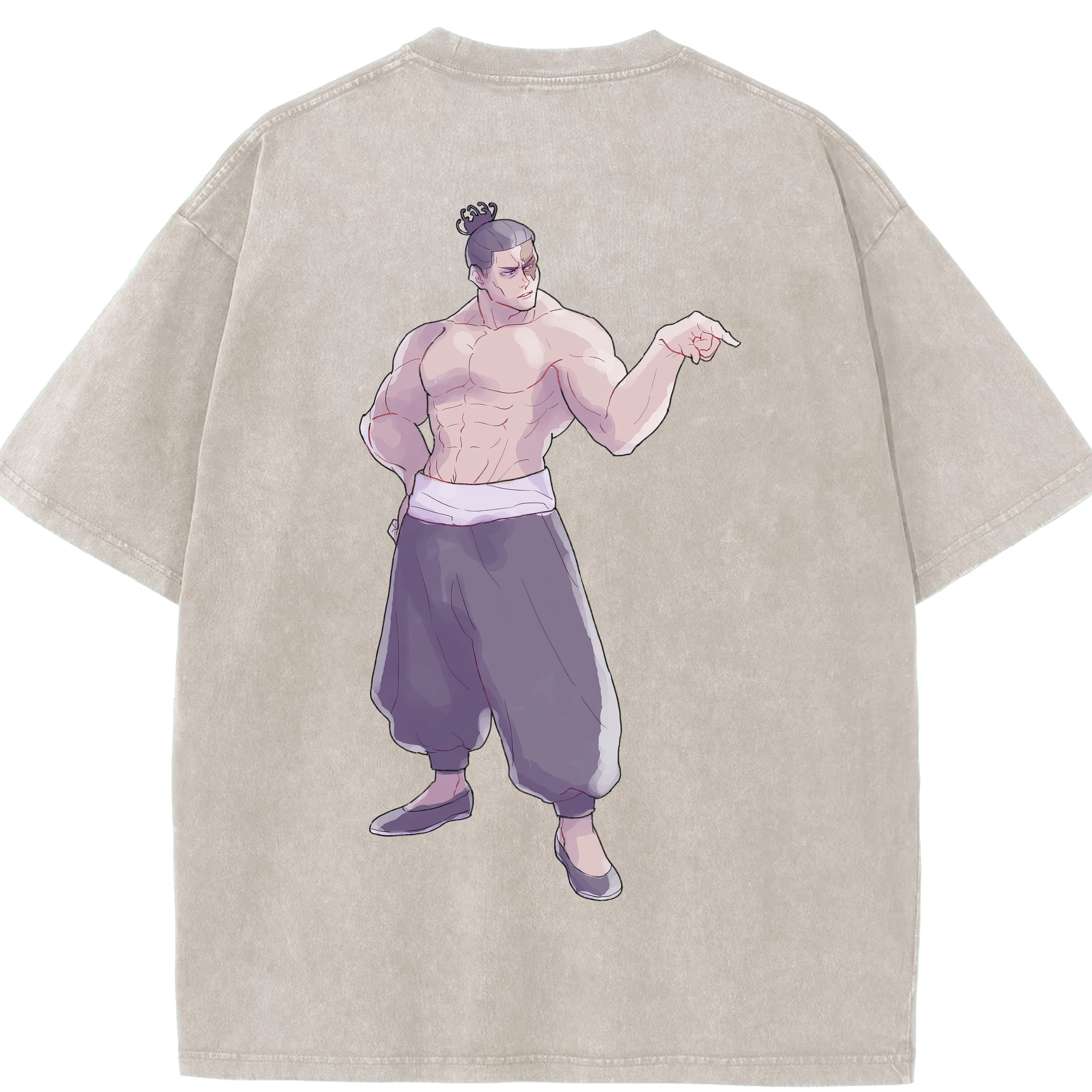 （画像用） 呪術廻戦 Jujutsu Kaisen 綿100% ヴィンテージ風 半袖Tシャツ（背面プリント）