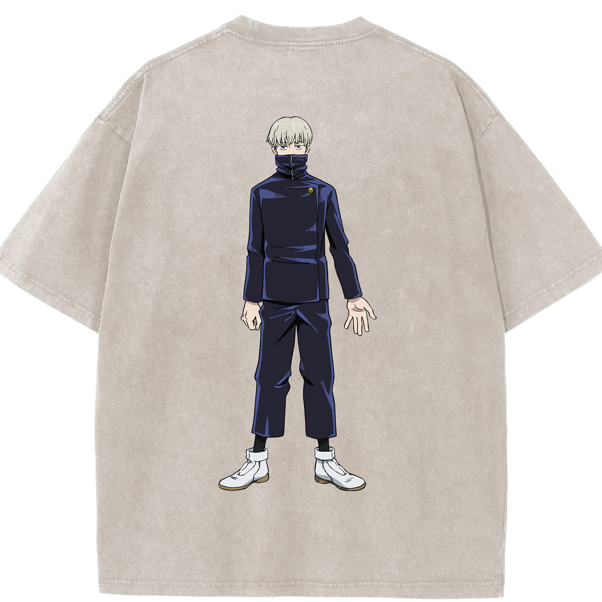 （画像用） 呪術廻戦 Jujutsu Kaisen 綿100% ヴィンテージ風 半袖Tシャツ（背面プリント）