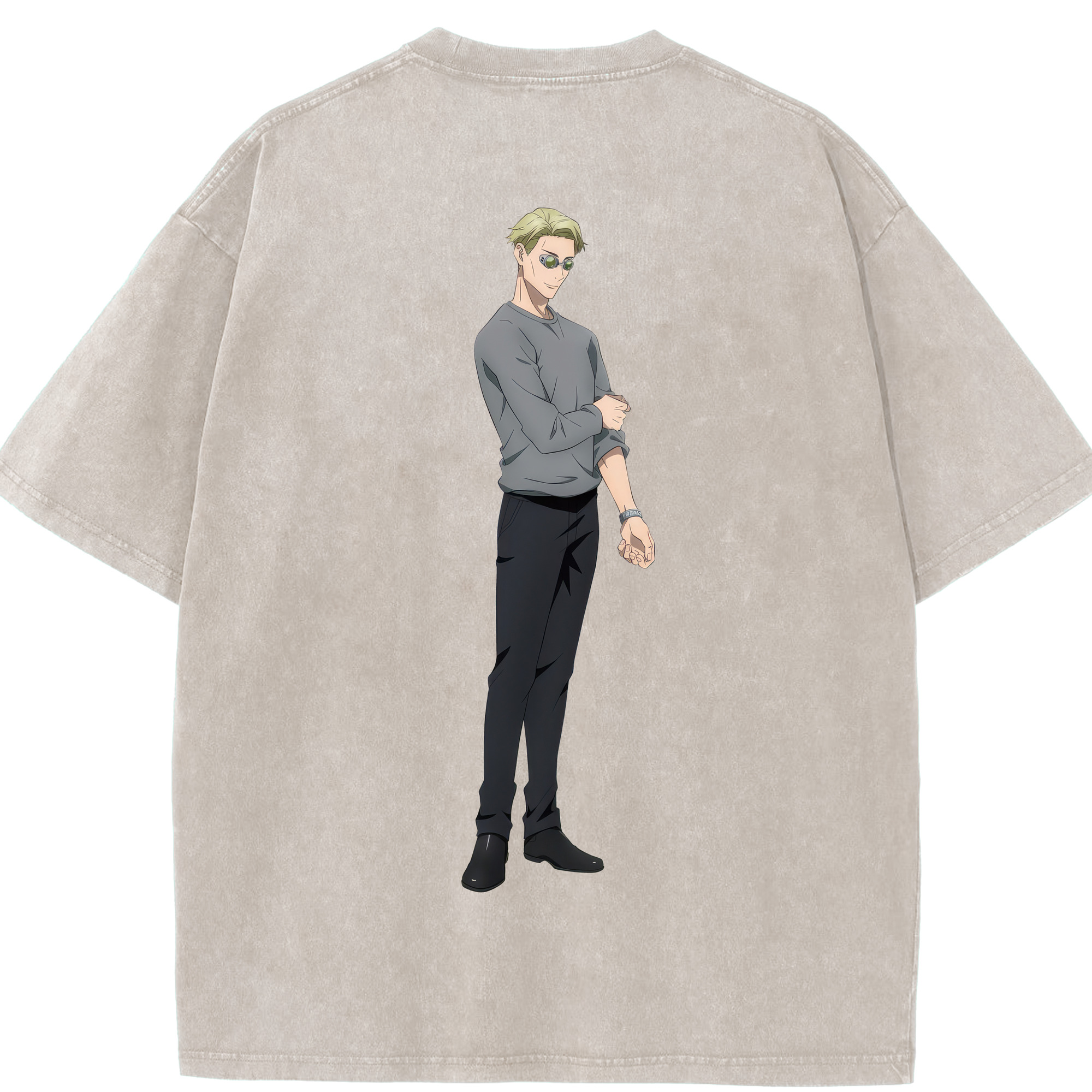 （画像用） 呪術廻戦 Jujutsu Kaisen 綿100% ヴィンテージ風 半袖Tシャツ（背面プリント）