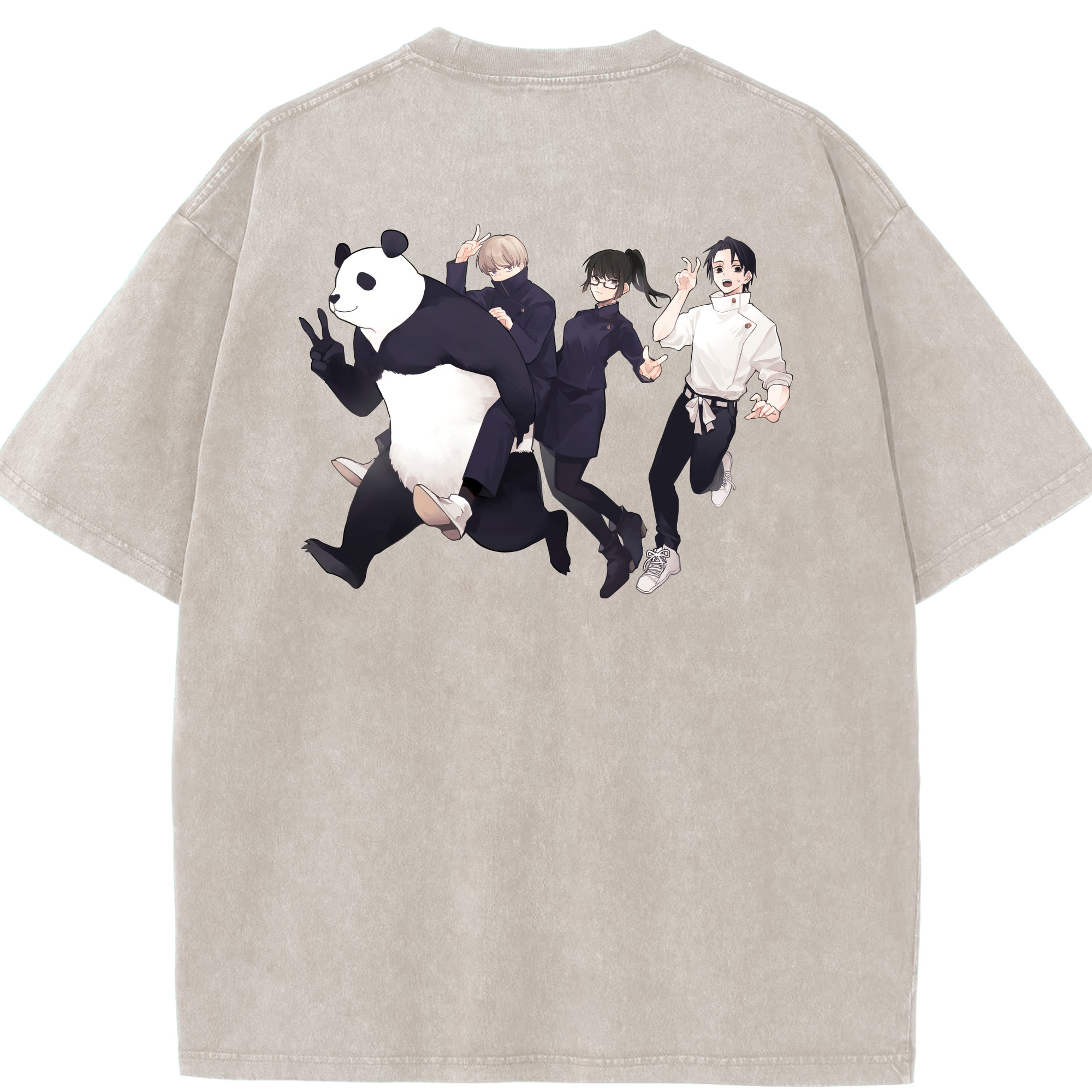 （画像用） 呪術廻戦 Jujutsu Kaisen 綿100% ヴィンテージ風 半袖Tシャツ（背面プリント）
