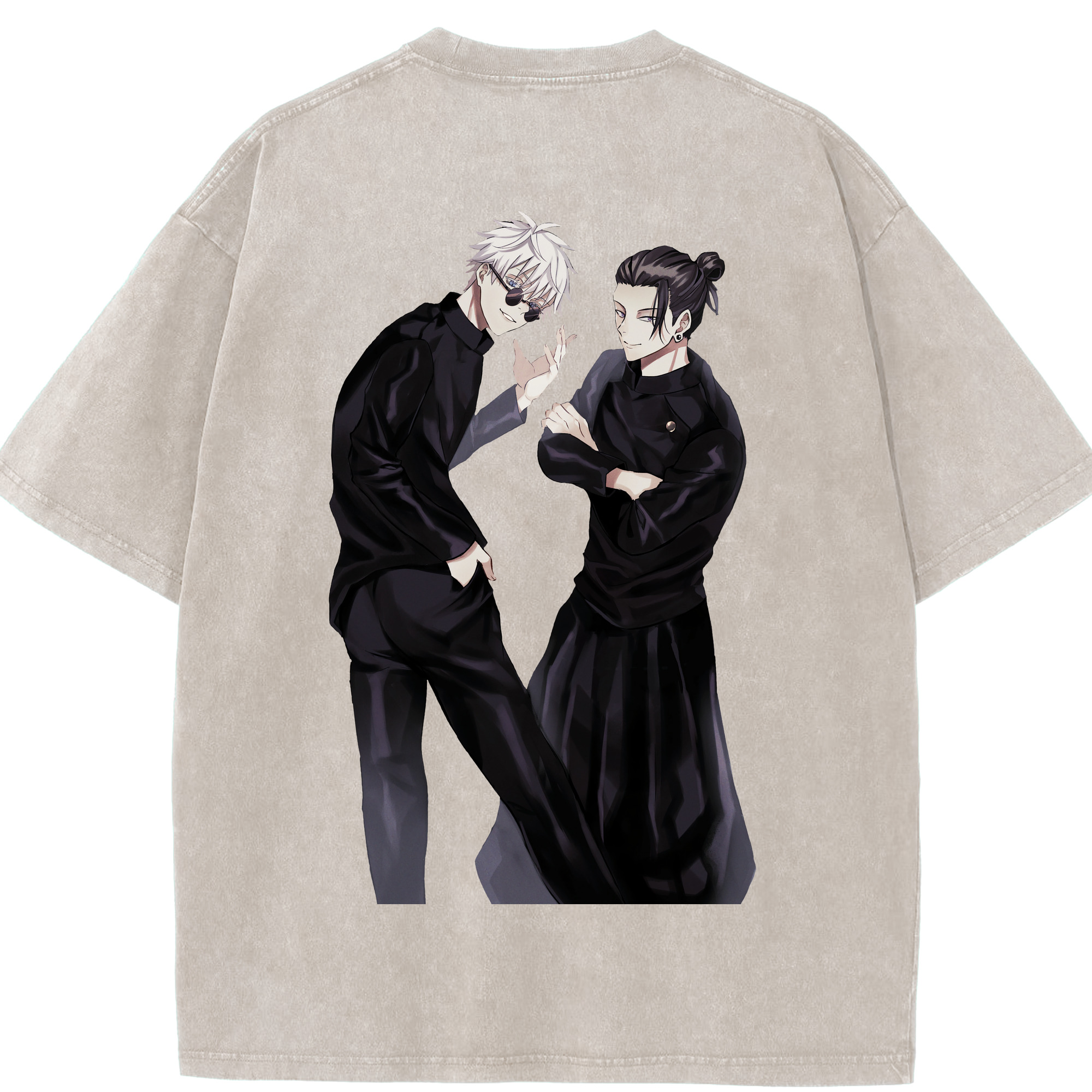 （画像用） 呪術廻戦 Jujutsu Kaisen 綿100% ヴィンテージ風 半袖Tシャツ（背面プリント）