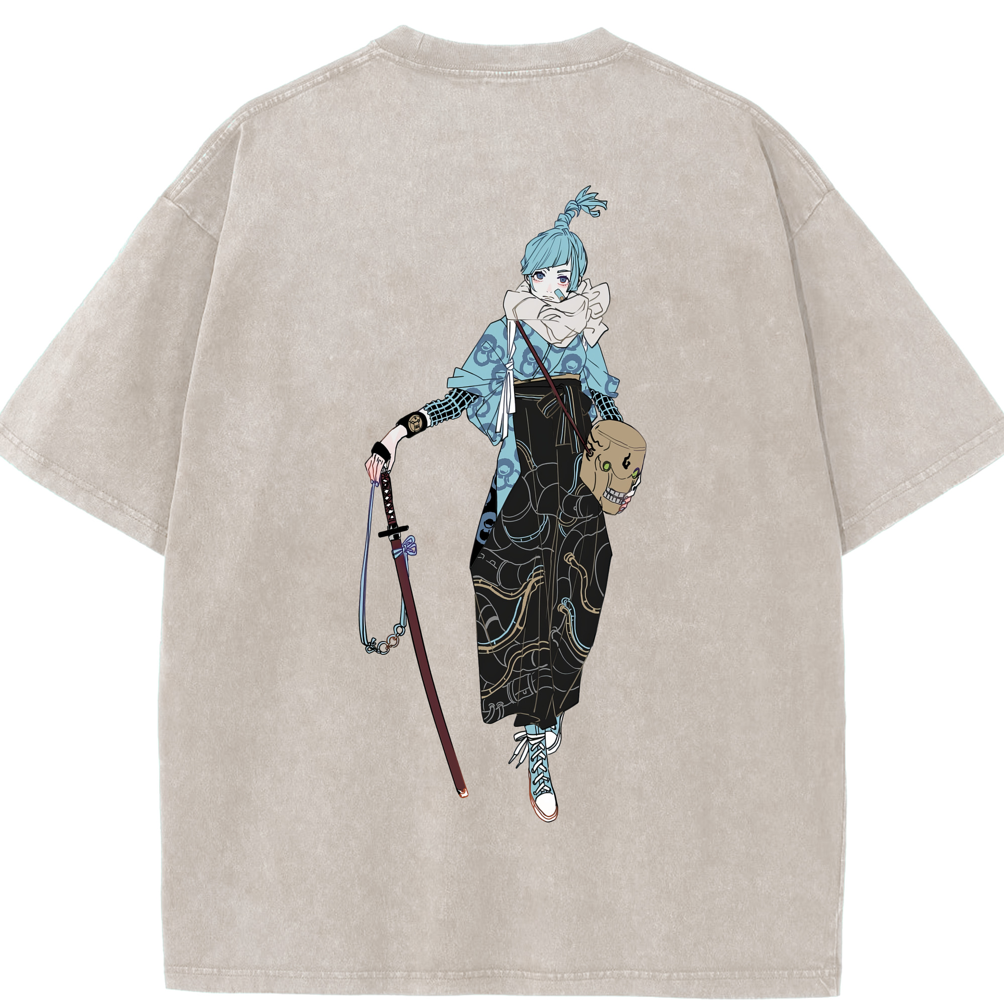 （画像用） 呪術廻戦 Jujutsu Kaisen 綿100% ヴィンテージ風 半袖Tシャツ（背面プリント）
