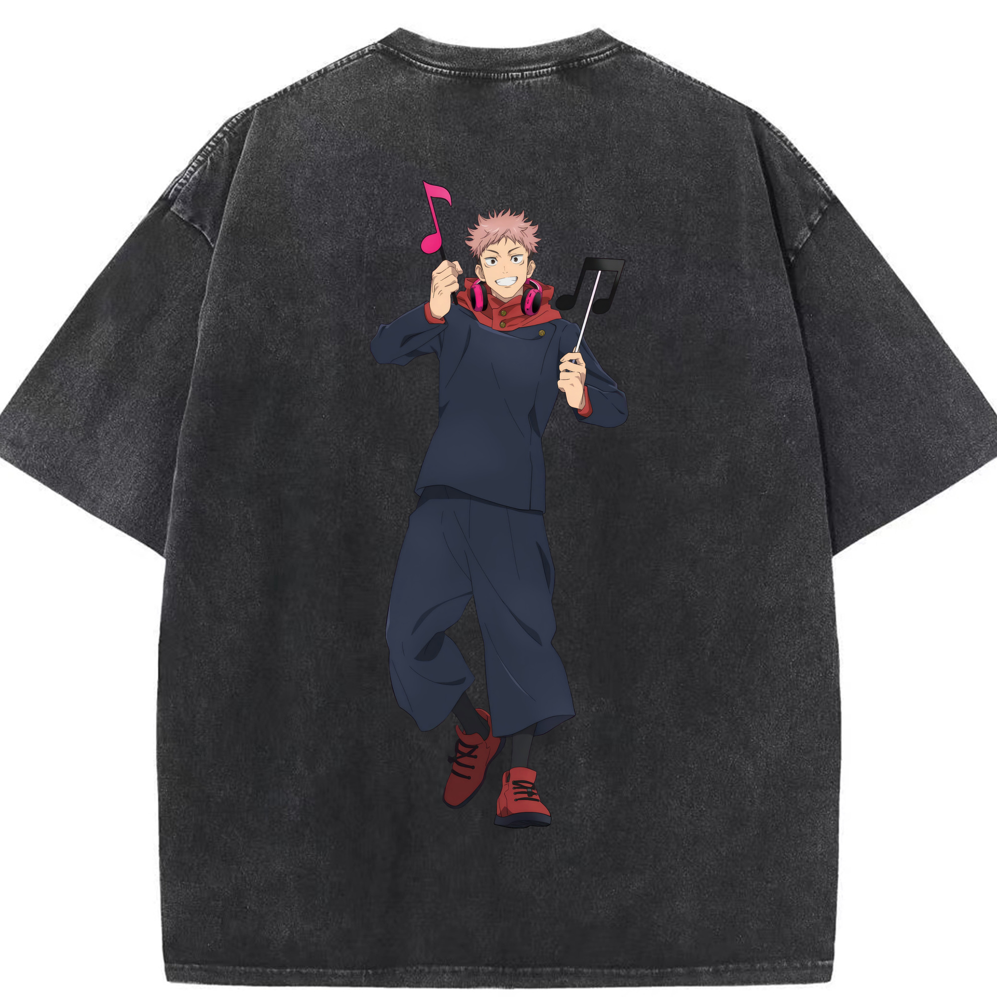 （画像用） 呪術廻戦 Jujutsu Kaisen 綿100% ヴィンテージ風 半袖Tシャツ（背面プリント）