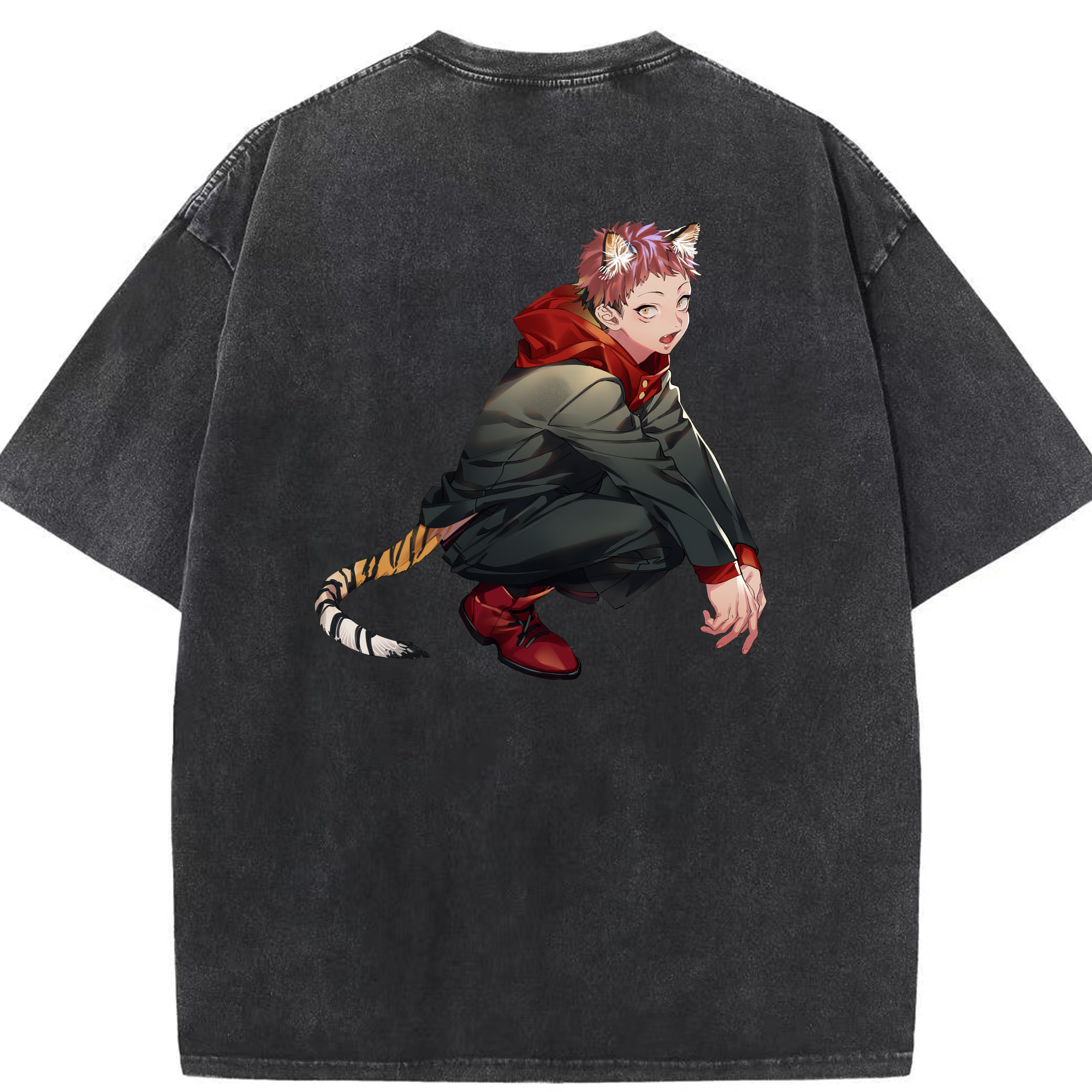 （画像用） 呪術廻戦 Jujutsu Kaisen 綿100% ヴィンテージ風 半袖Tシャツ（背面プリント）