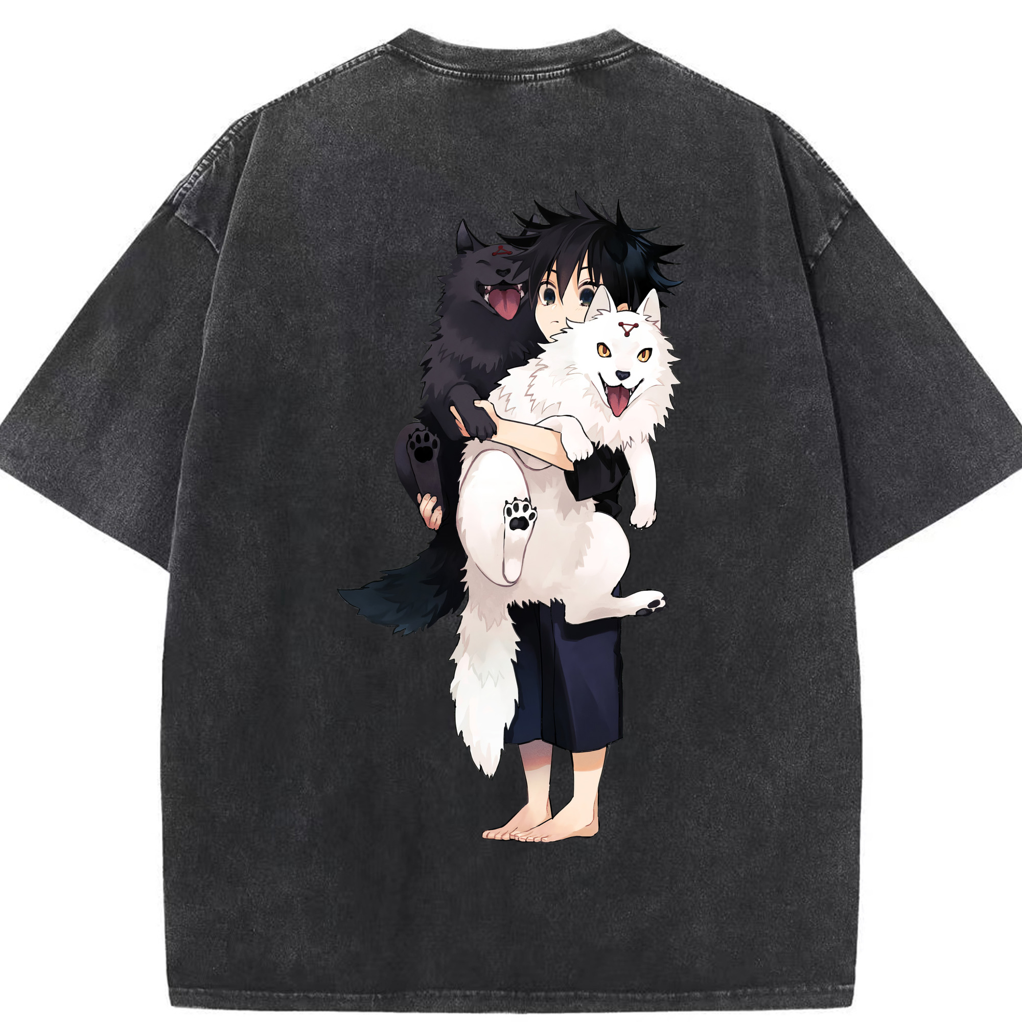 （画像用） 呪術廻戦 Jujutsu Kaisen 綿100% ヴィンテージ風 半袖Tシャツ（背面プリント）
