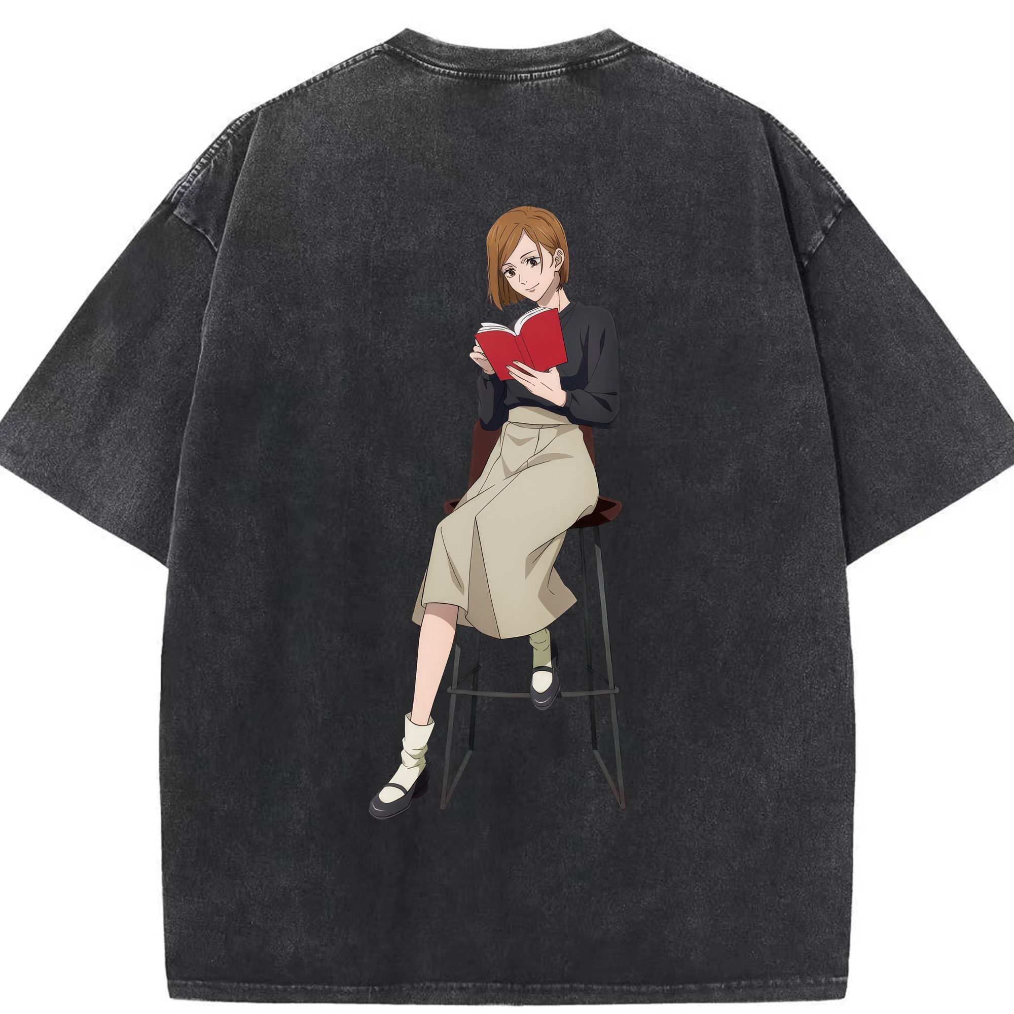 （画像用） 呪術廻戦 Jujutsu Kaisen 綿100% ヴィンテージ風 半袖Tシャツ（背面プリント）