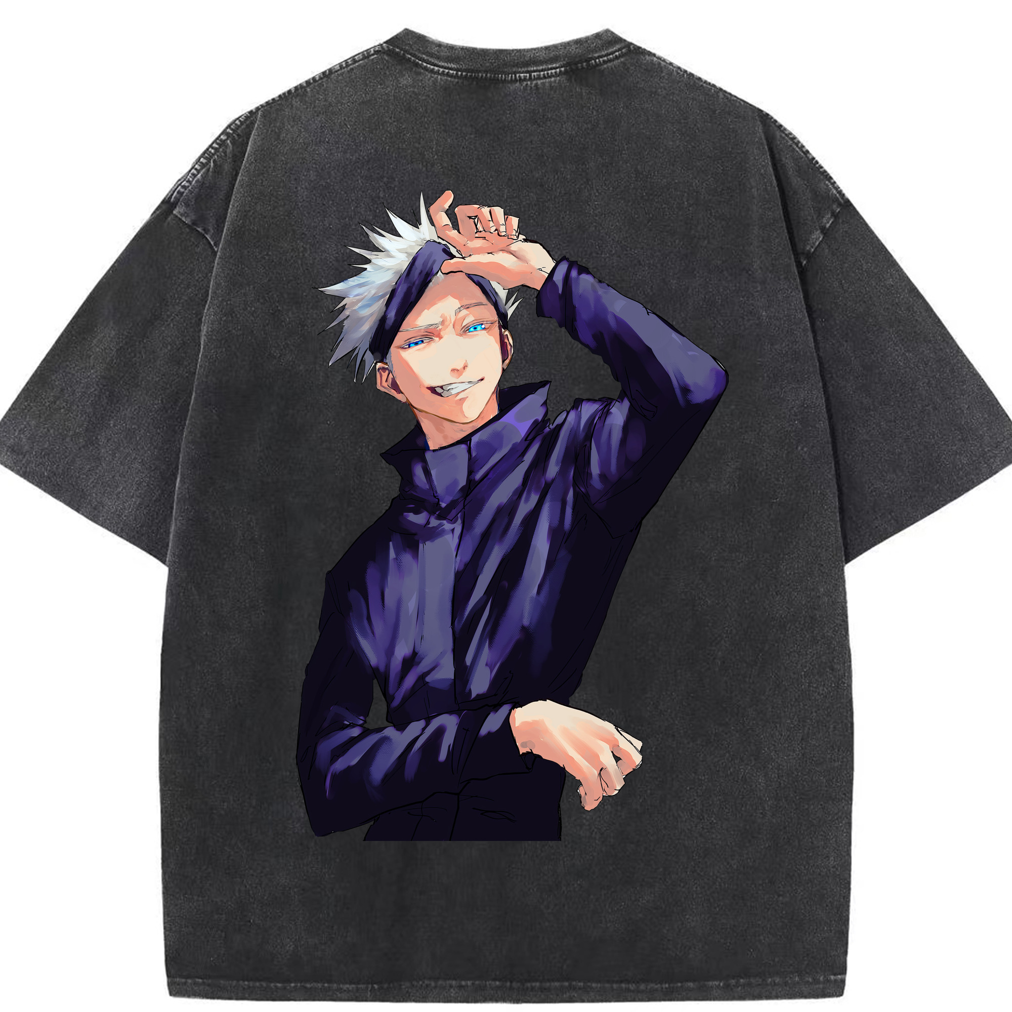 （画像用） 呪術廻戦 Jujutsu Kaisen 綿100% ヴィンテージ風 半袖Tシャツ（背面プリント）