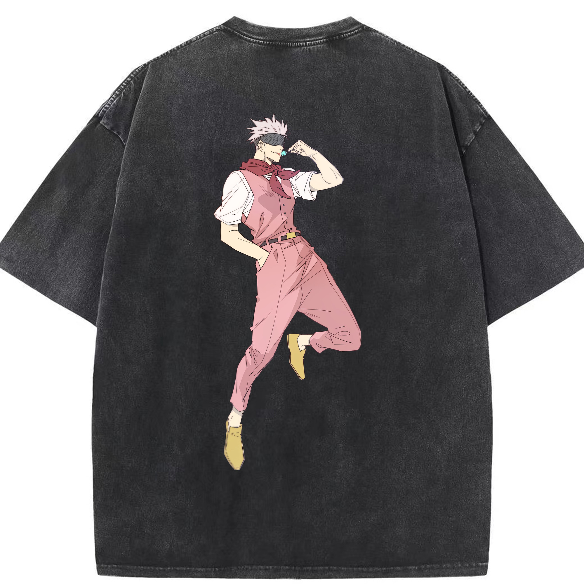 （画像用） 呪術廻戦 Jujutsu Kaisen 綿100% ヴィンテージ風 半袖Tシャツ（背面プリント）