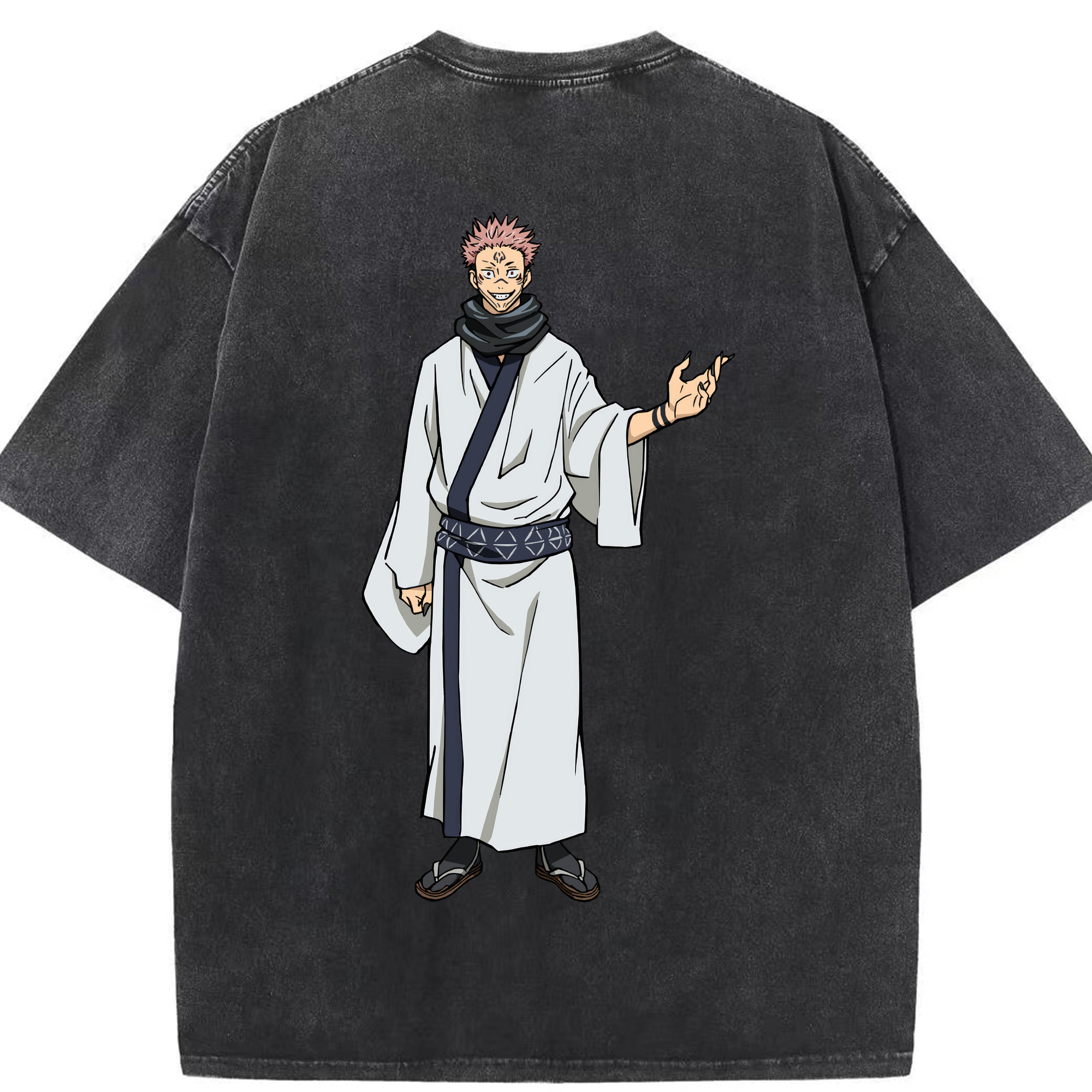 （画像用） 呪術廻戦 Jujutsu Kaisen 綿100% ヴィンテージ風 半袖Tシャツ（背面プリント）