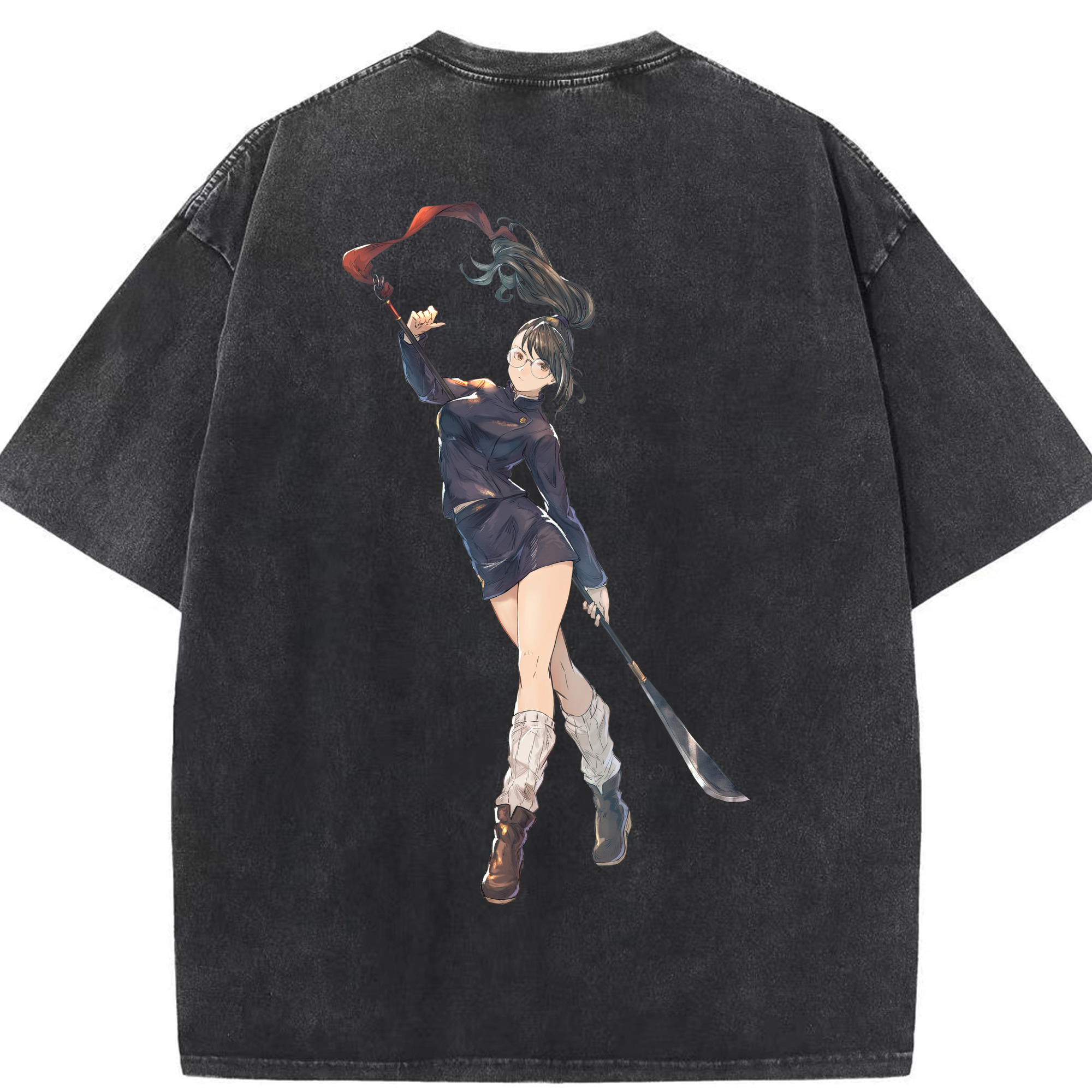 （画像用） 呪術廻戦 Jujutsu Kaisen 綿100% ヴィンテージ風 半袖Tシャツ（背面プリント）