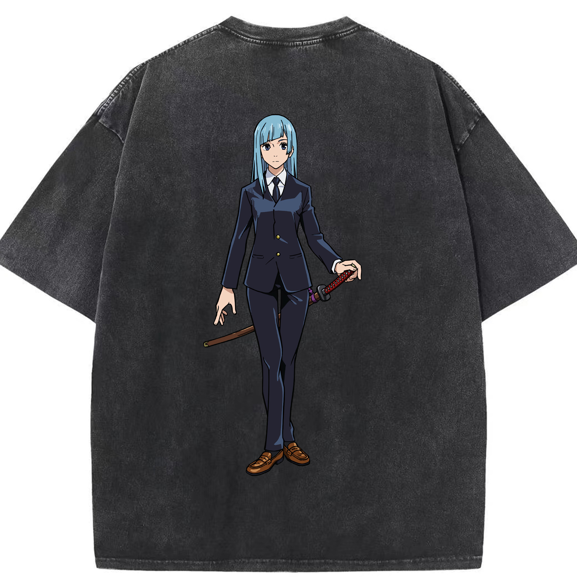 （画像用） 呪術廻戦 Jujutsu Kaisen 綿100% ヴィンテージ風 半袖Tシャツ（背面プリント）