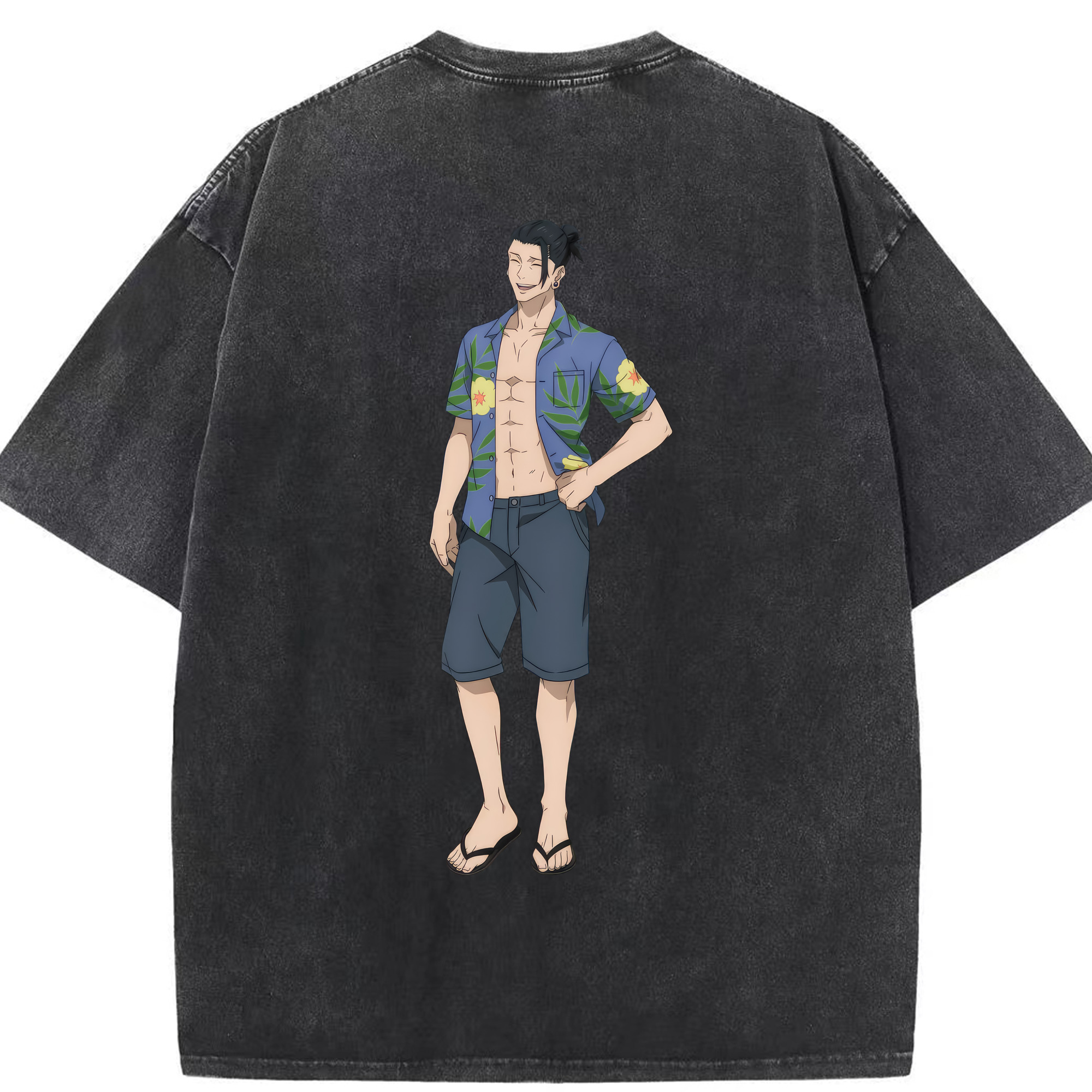 （画像用） 呪術廻戦 Jujutsu Kaisen 綿100% ヴィンテージ風 半袖Tシャツ（背面プリント）