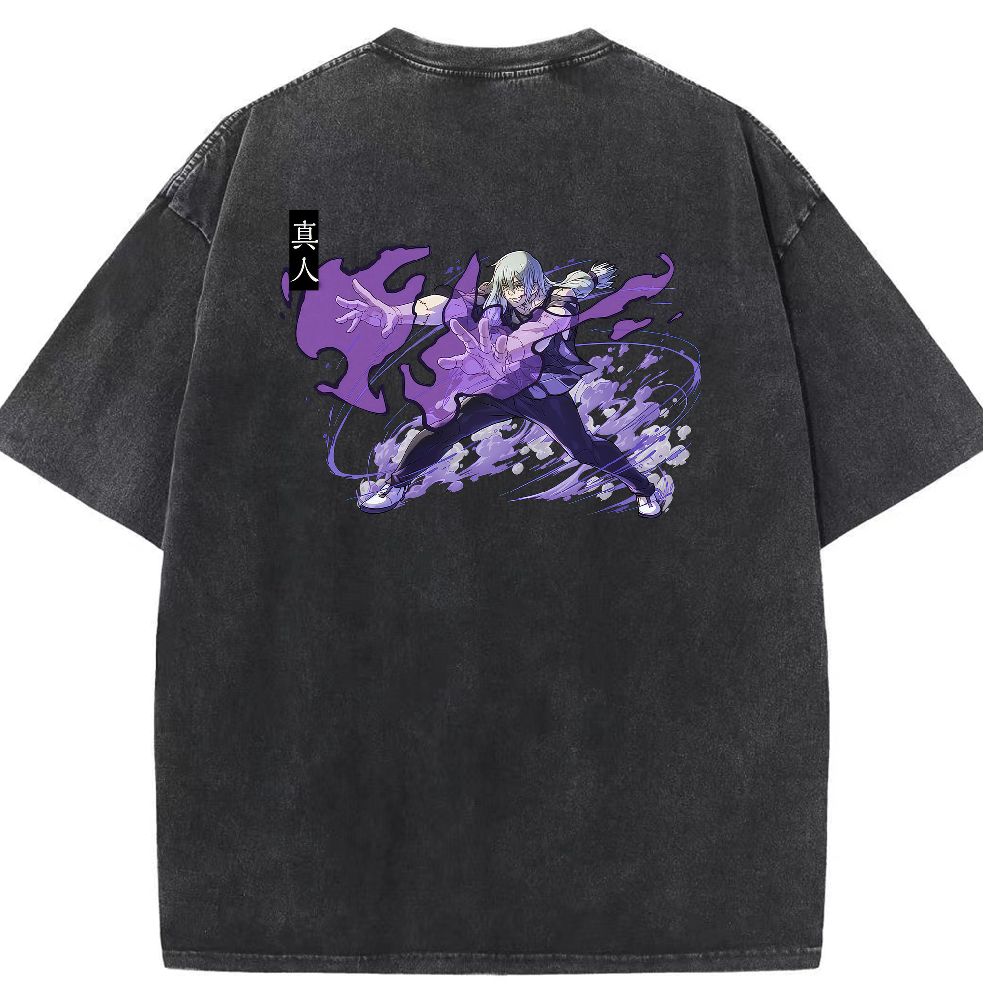 （画像用） 呪術廻戦 Jujutsu Kaisen 綿100% ヴィンテージ風 半袖Tシャツ（背面プリント）