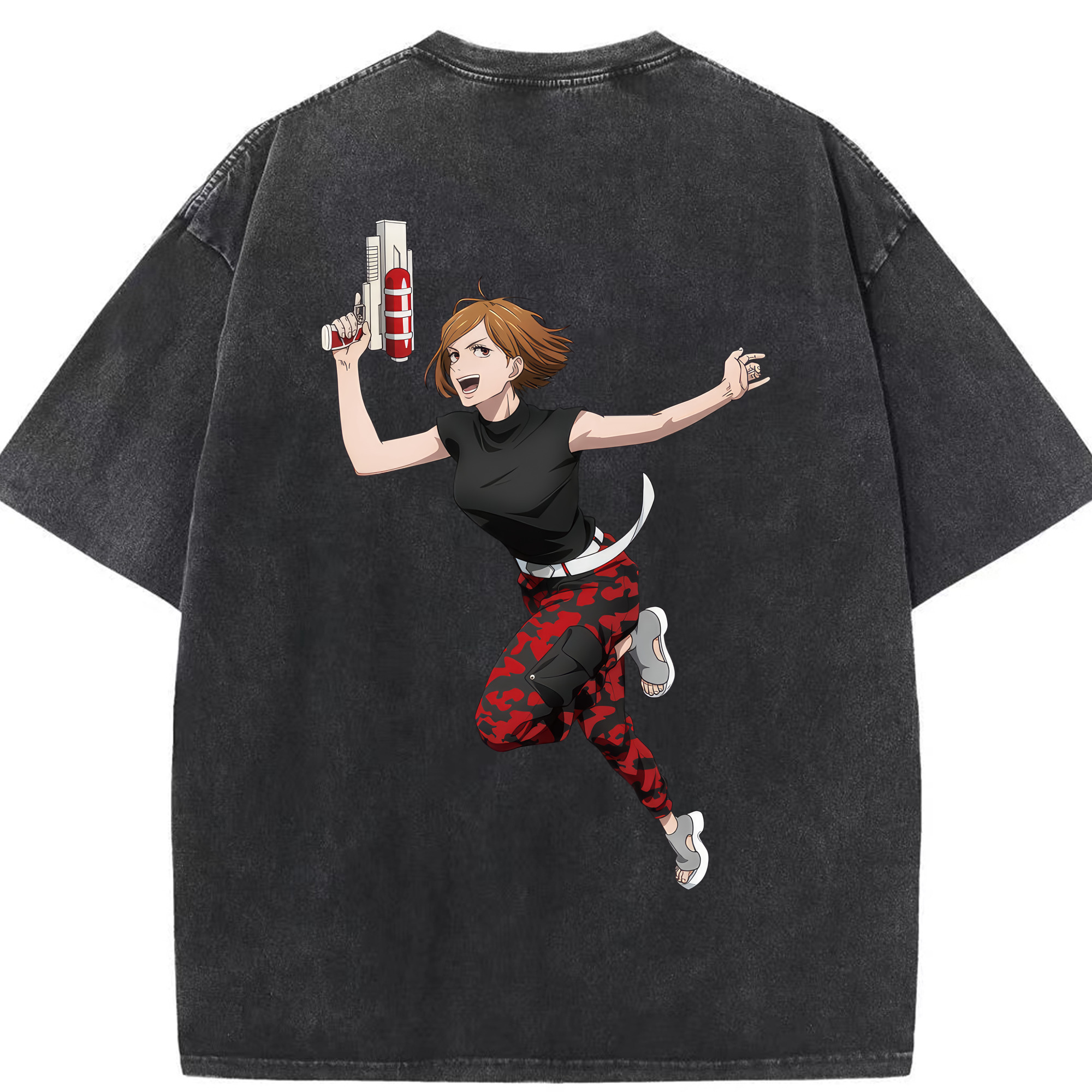 （画像用） 呪術廻戦 Jujutsu Kaisen 綿100% ヴィンテージ風 半袖Tシャツ（背面プリント）
