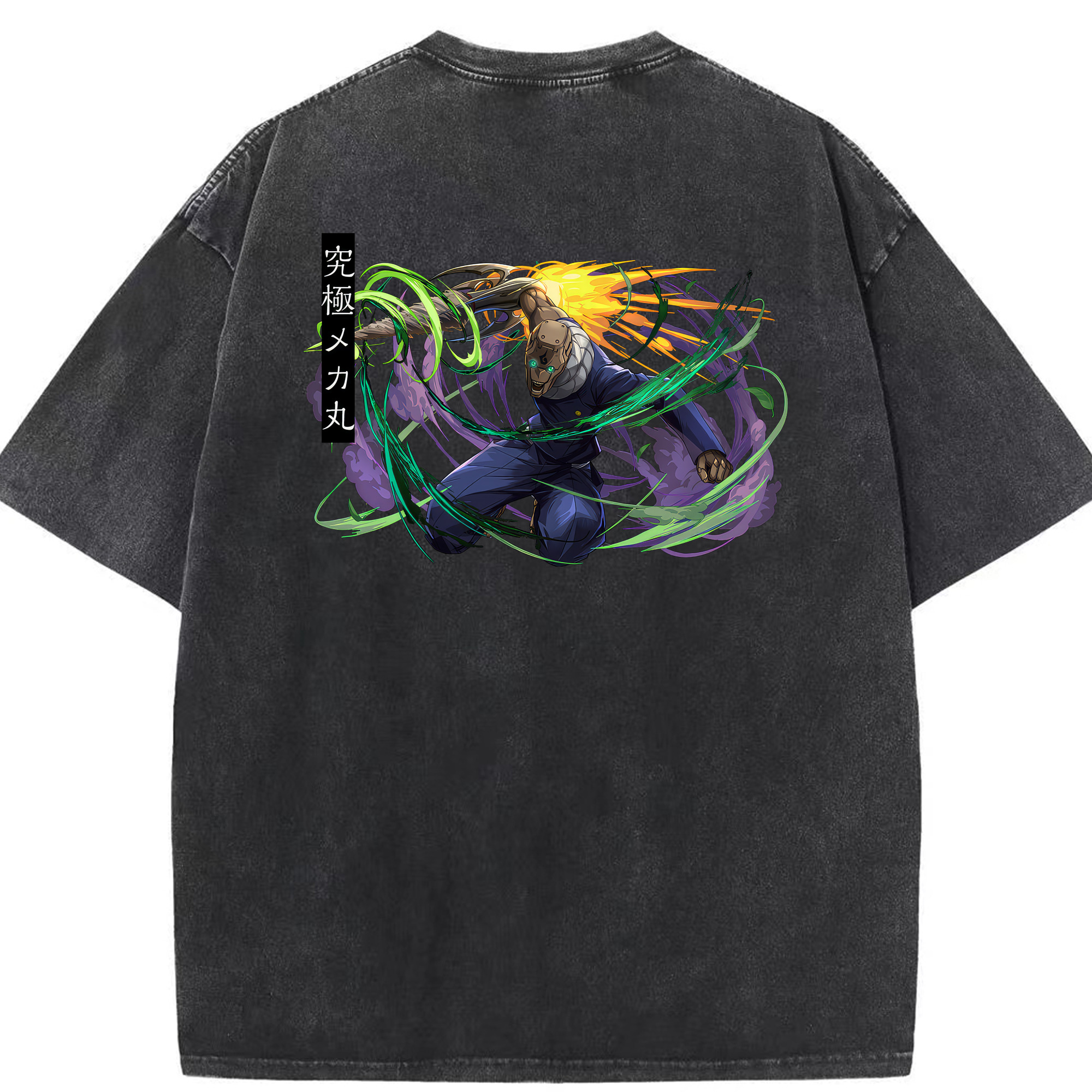 （画像用） 呪術廻戦 Jujutsu Kaisen 綿100% ヴィンテージ風 半袖Tシャツ（背面プリント）