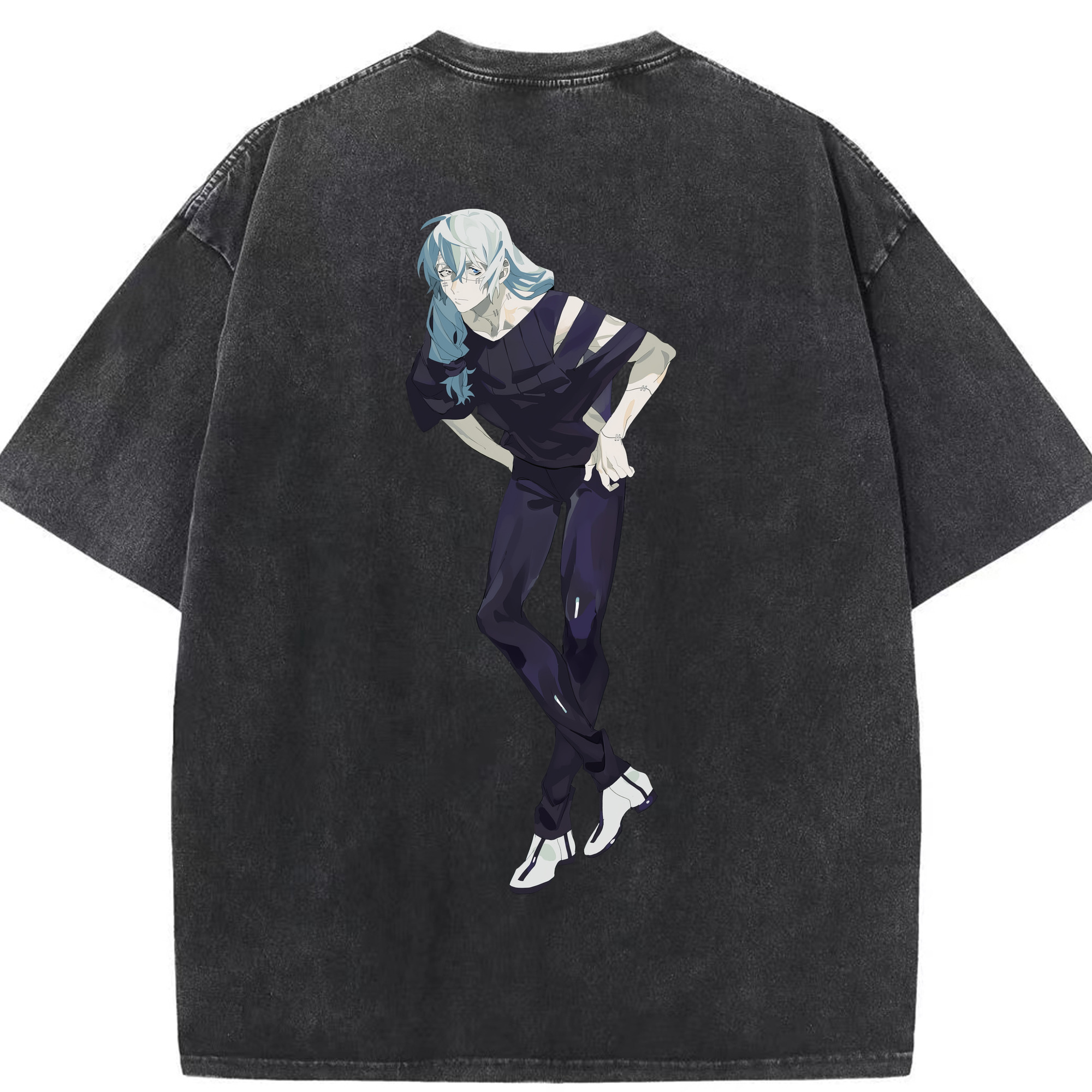 （画像用） 呪術廻戦 Jujutsu Kaisen 綿100% ヴィンテージ風 半袖Tシャツ（背面プリント）