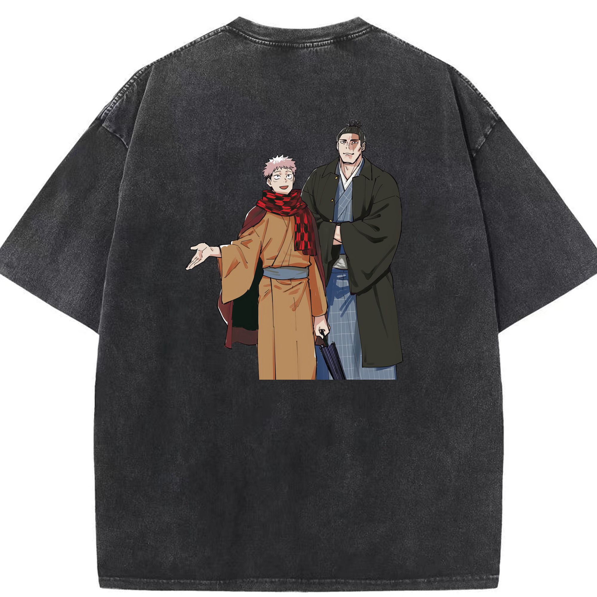 （画像用） 呪術廻戦 Jujutsu Kaisen 綿100% ヴィンテージ風 半袖Tシャツ（背面プリント）